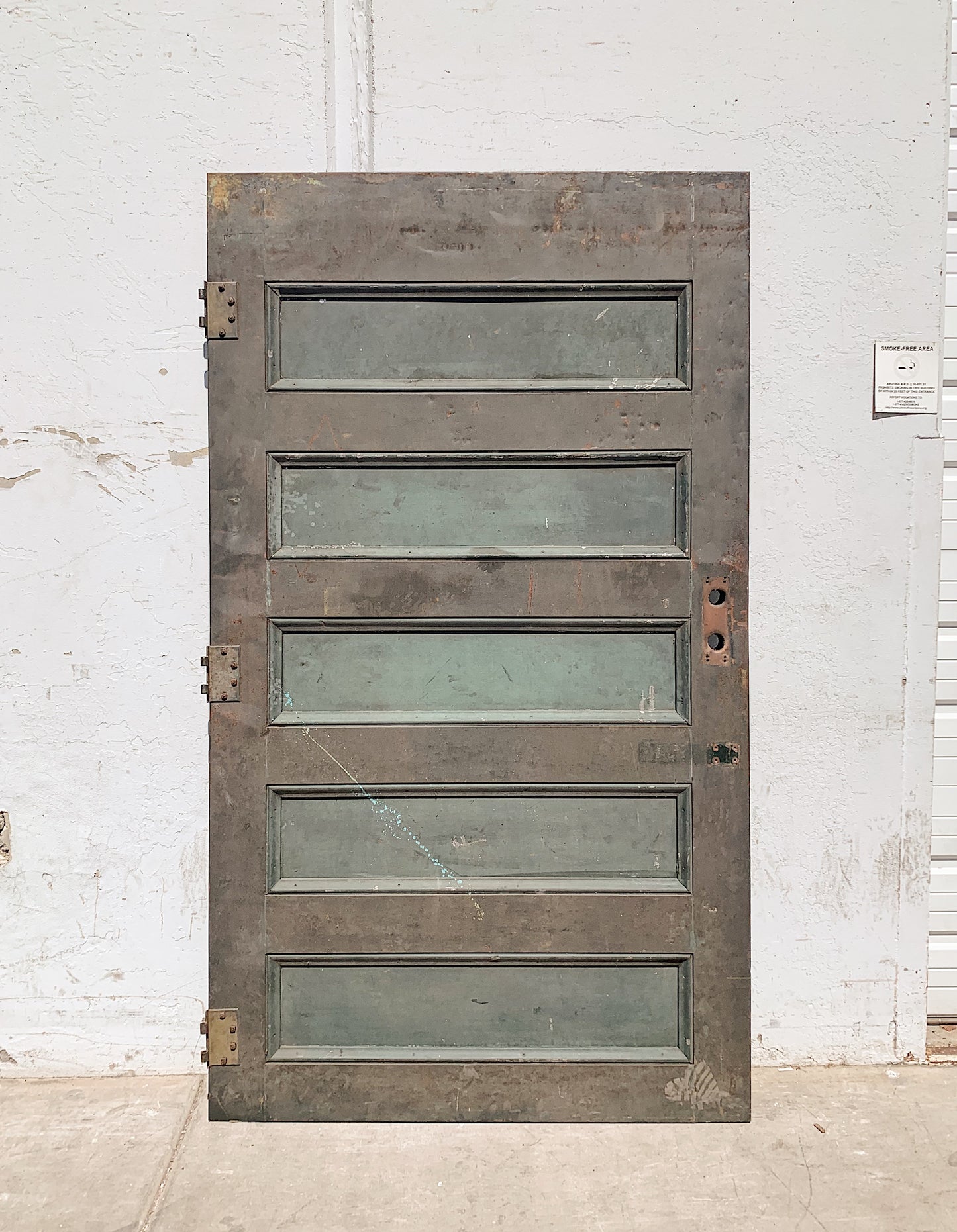 5 Panel Single Green Copper Metal Door (AW TC)