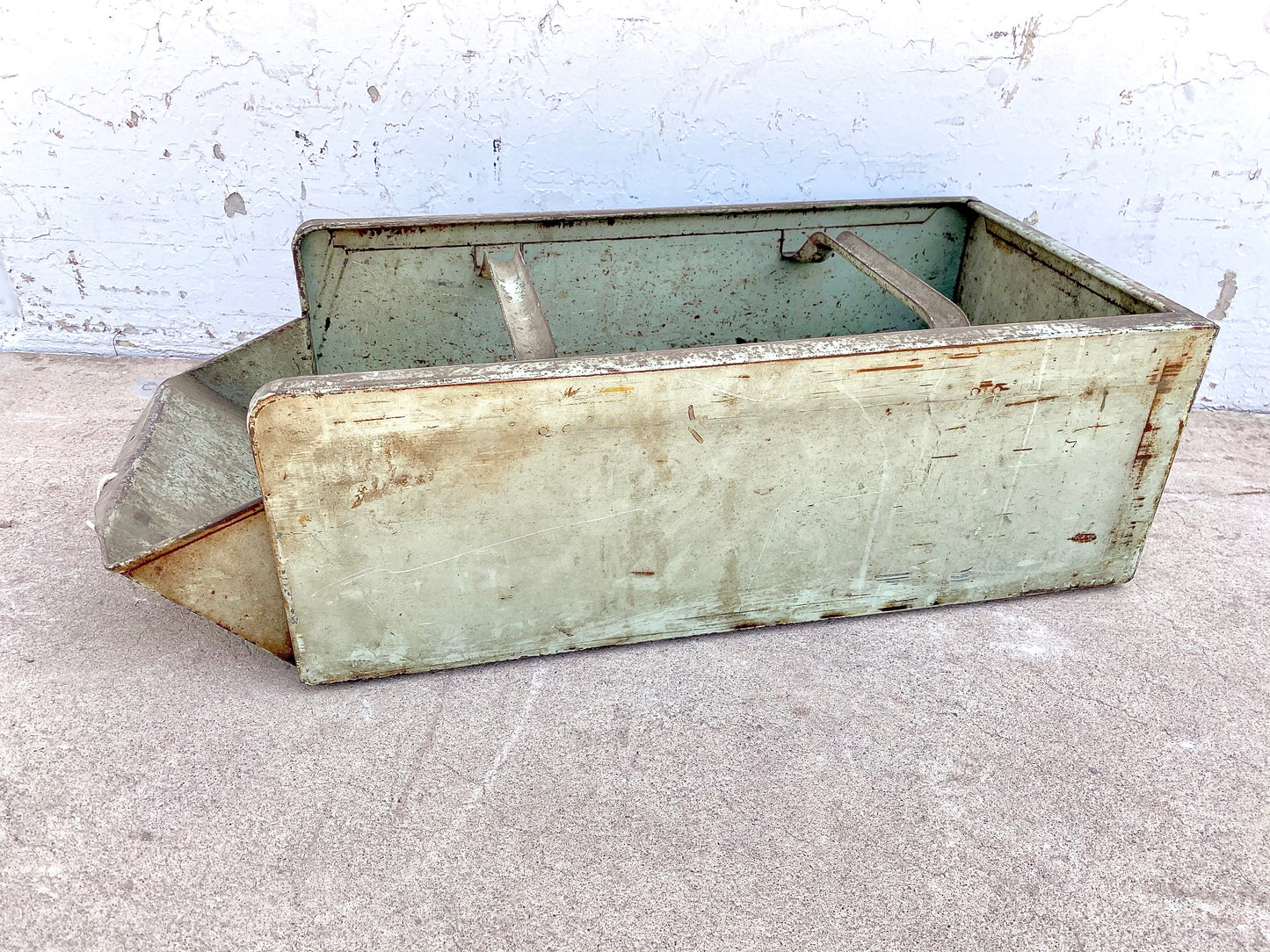 Painted Metal Storage Crate