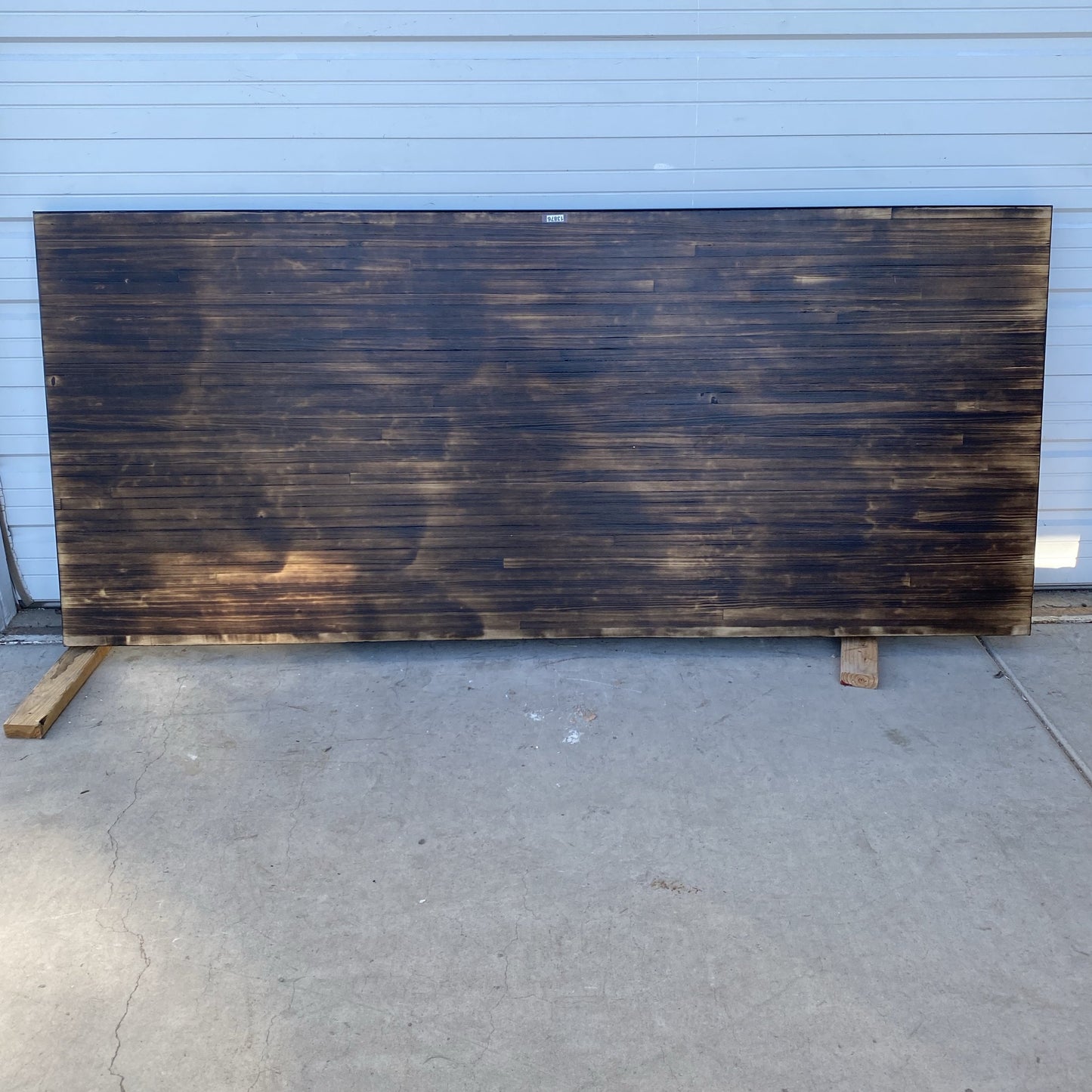 8 Ft Stained Pine Top Table