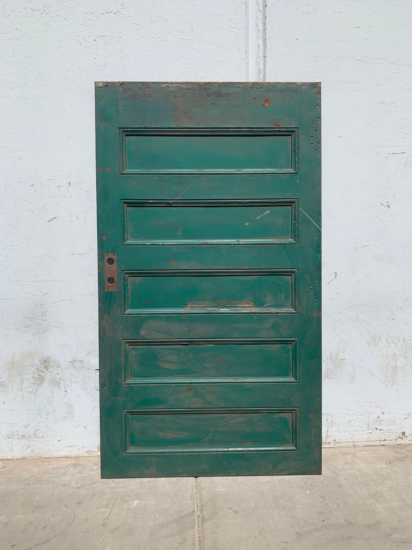 5 Panel Single Green Copper Metal Door (AW TC)