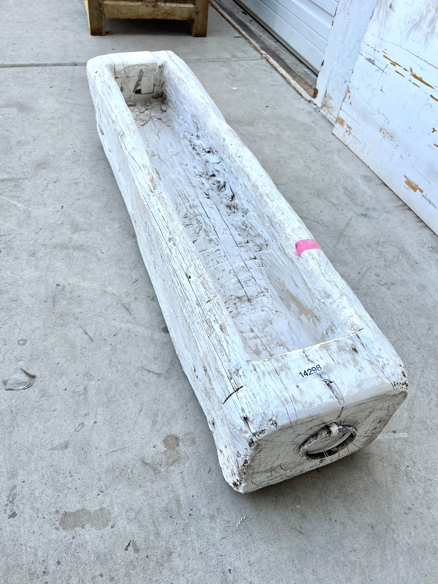 Medium Painted Wooden Trough Planter