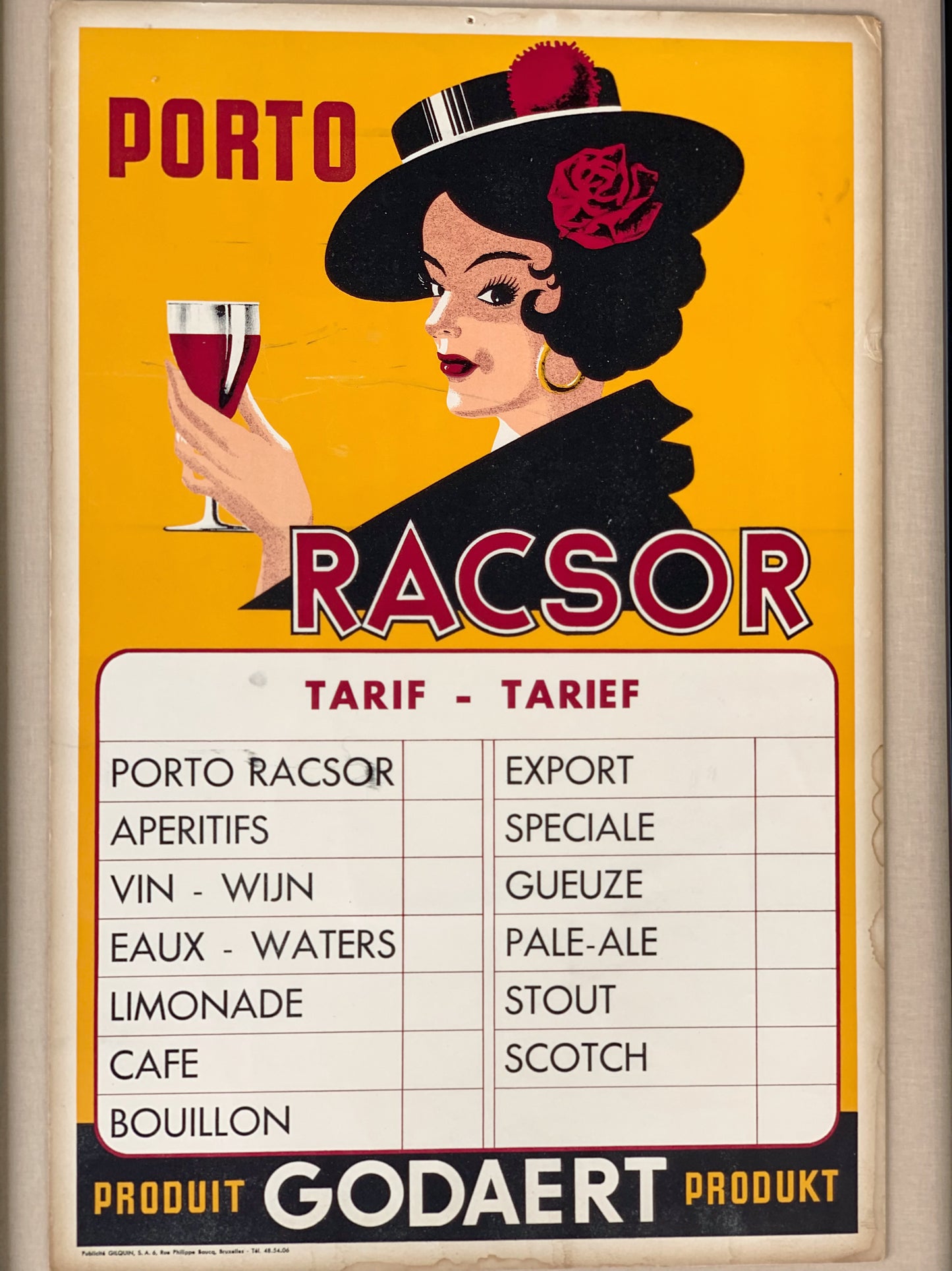 “Porto Rascor” Framed Wine Advertisement Poster/Art