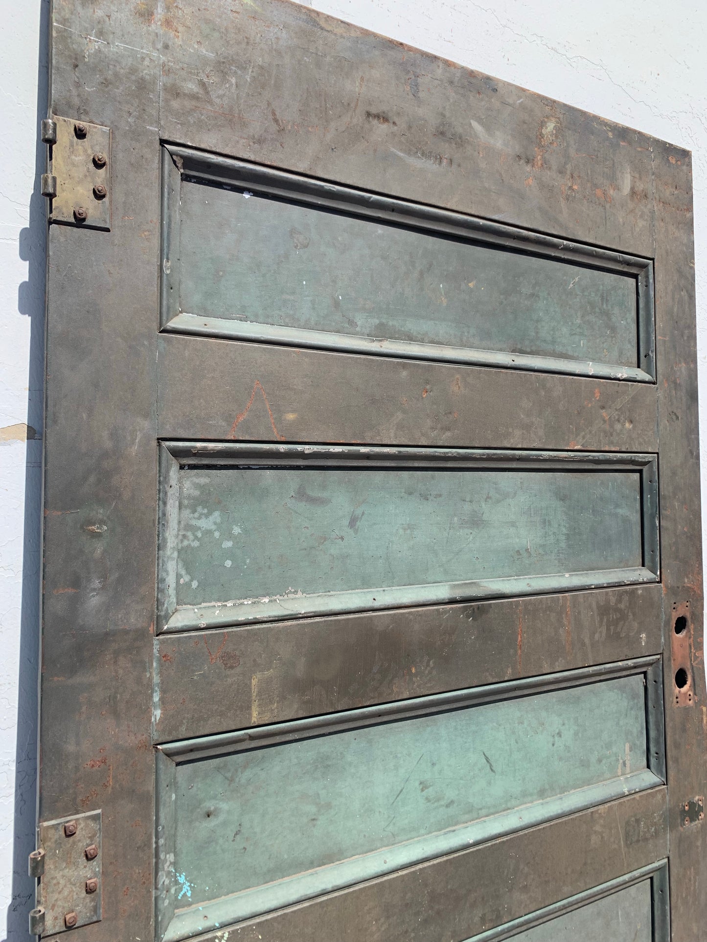 5 Panel Single Green Copper Metal Door (AW TC)