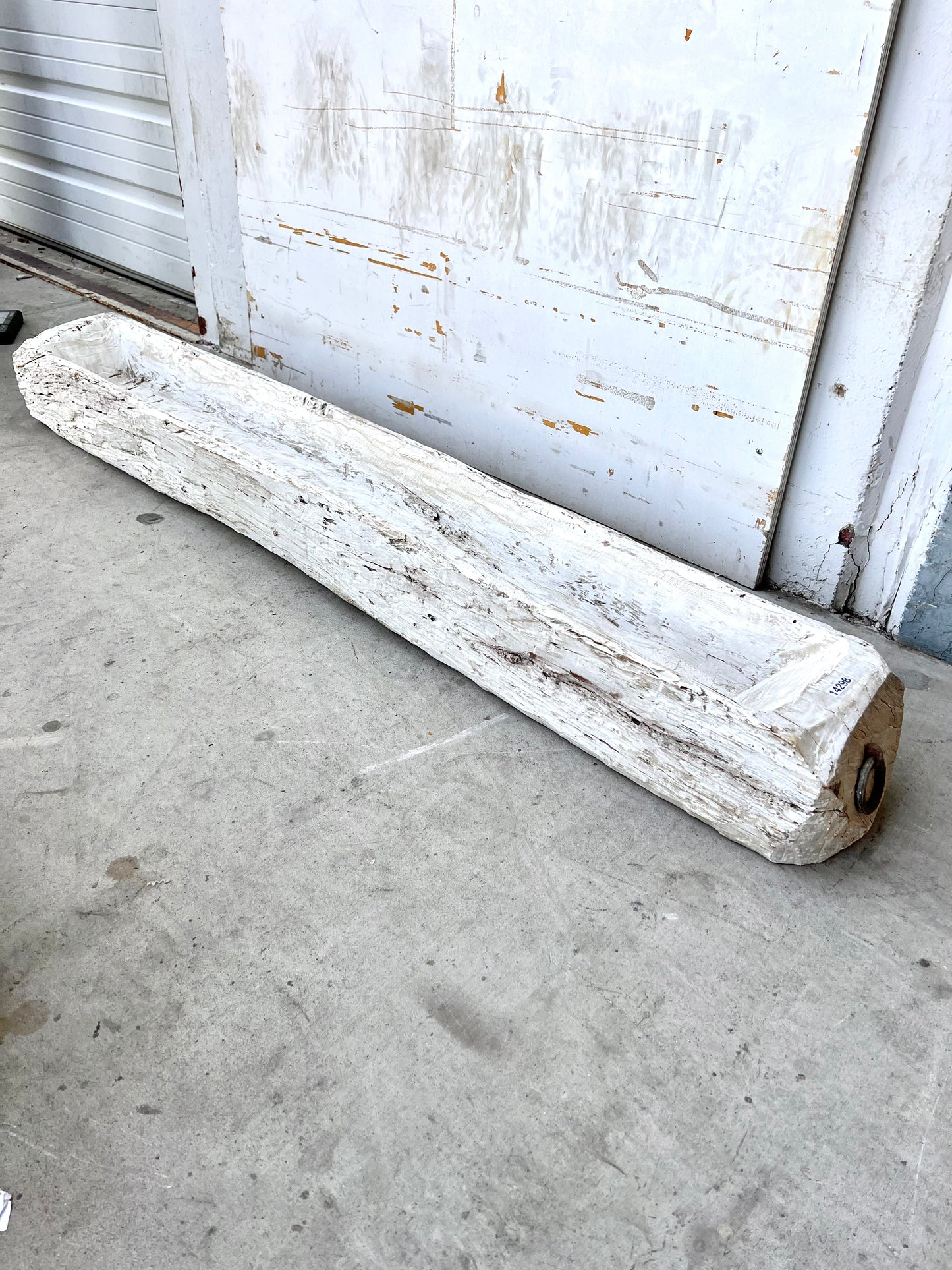 Medium Painted Wooden Trough Planter