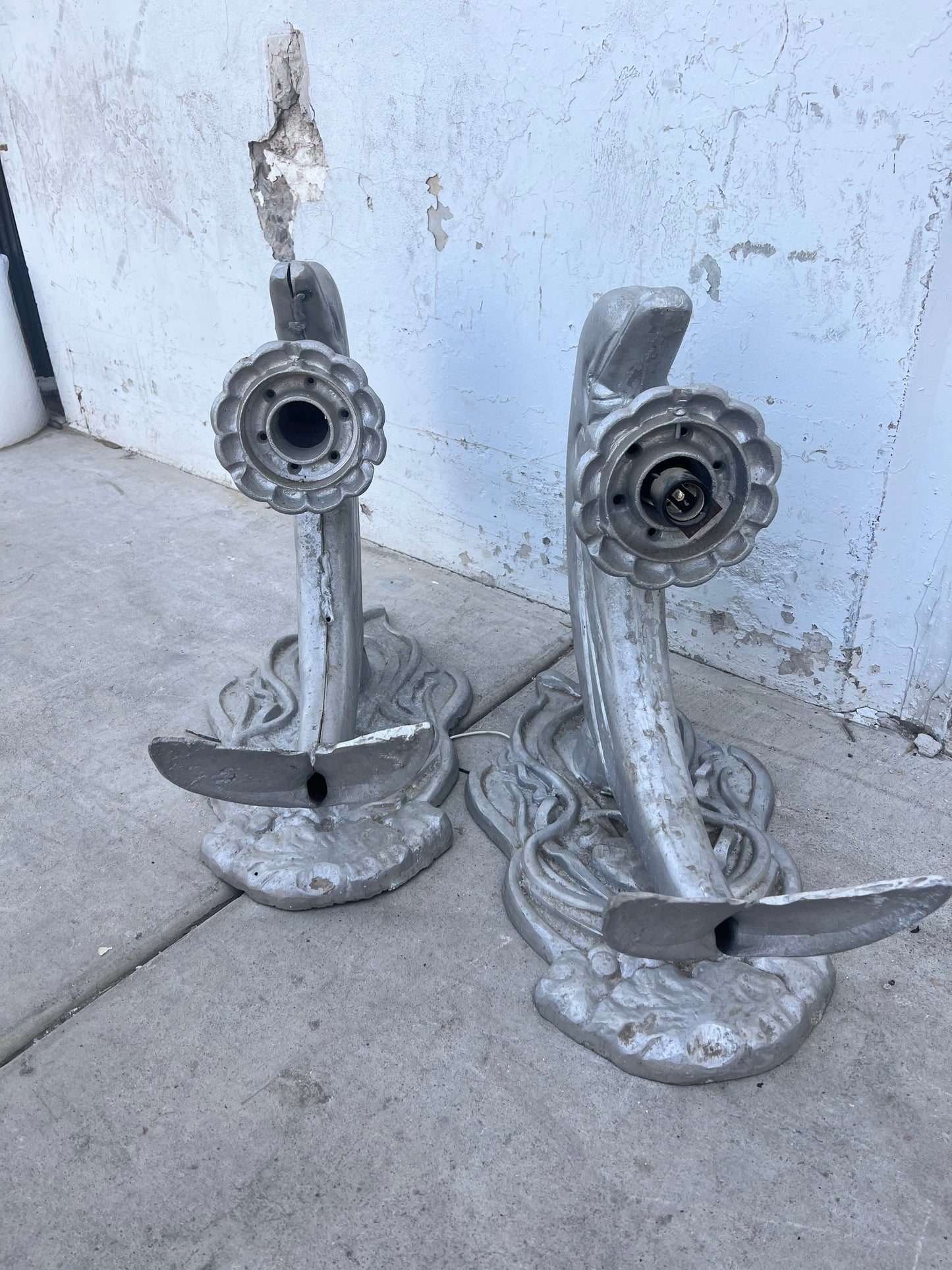 Aluminum Dolphins Sconces