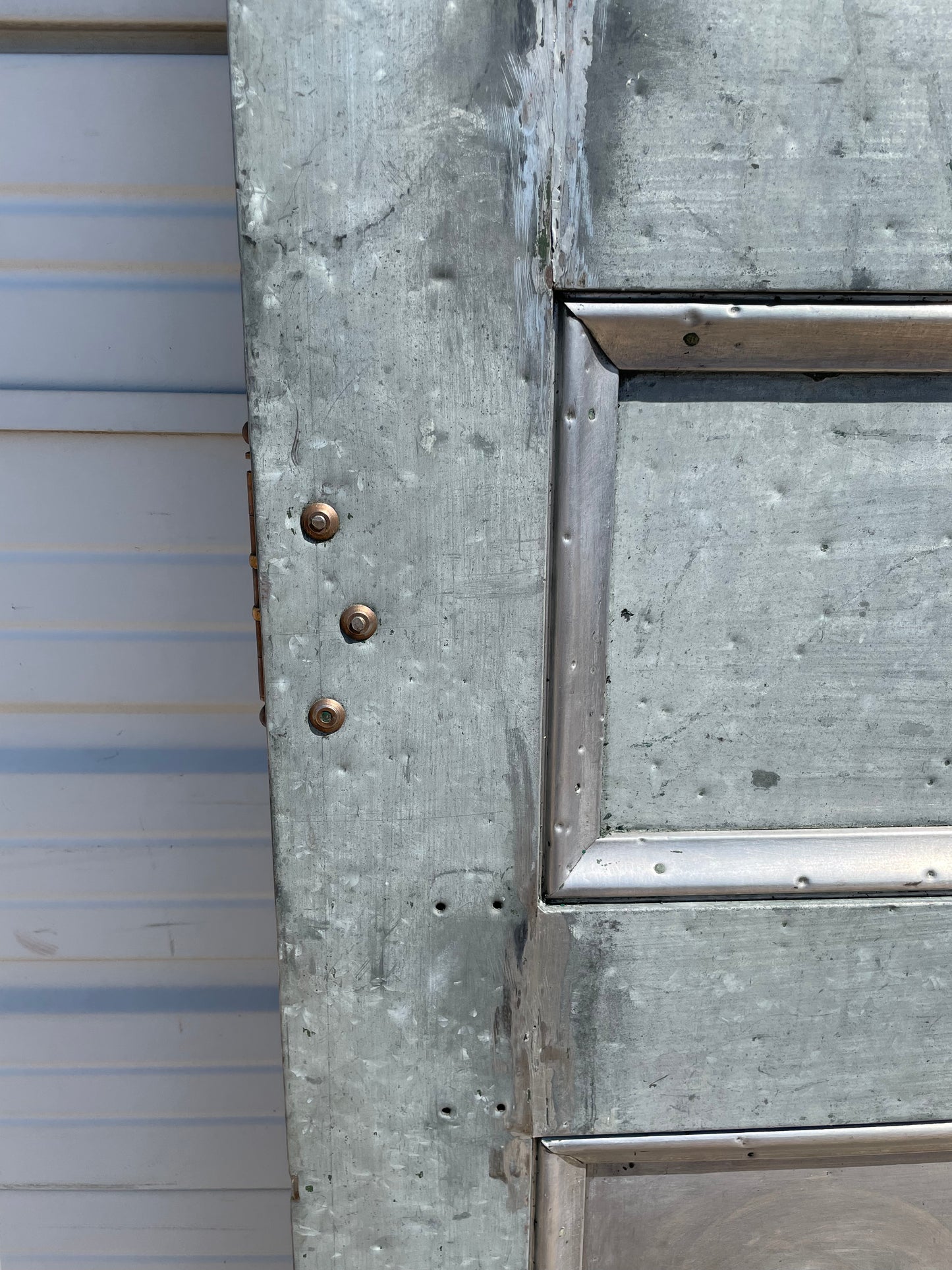 4 Panel 2 Lite Chickenwire Glass Single Metal Fire Door