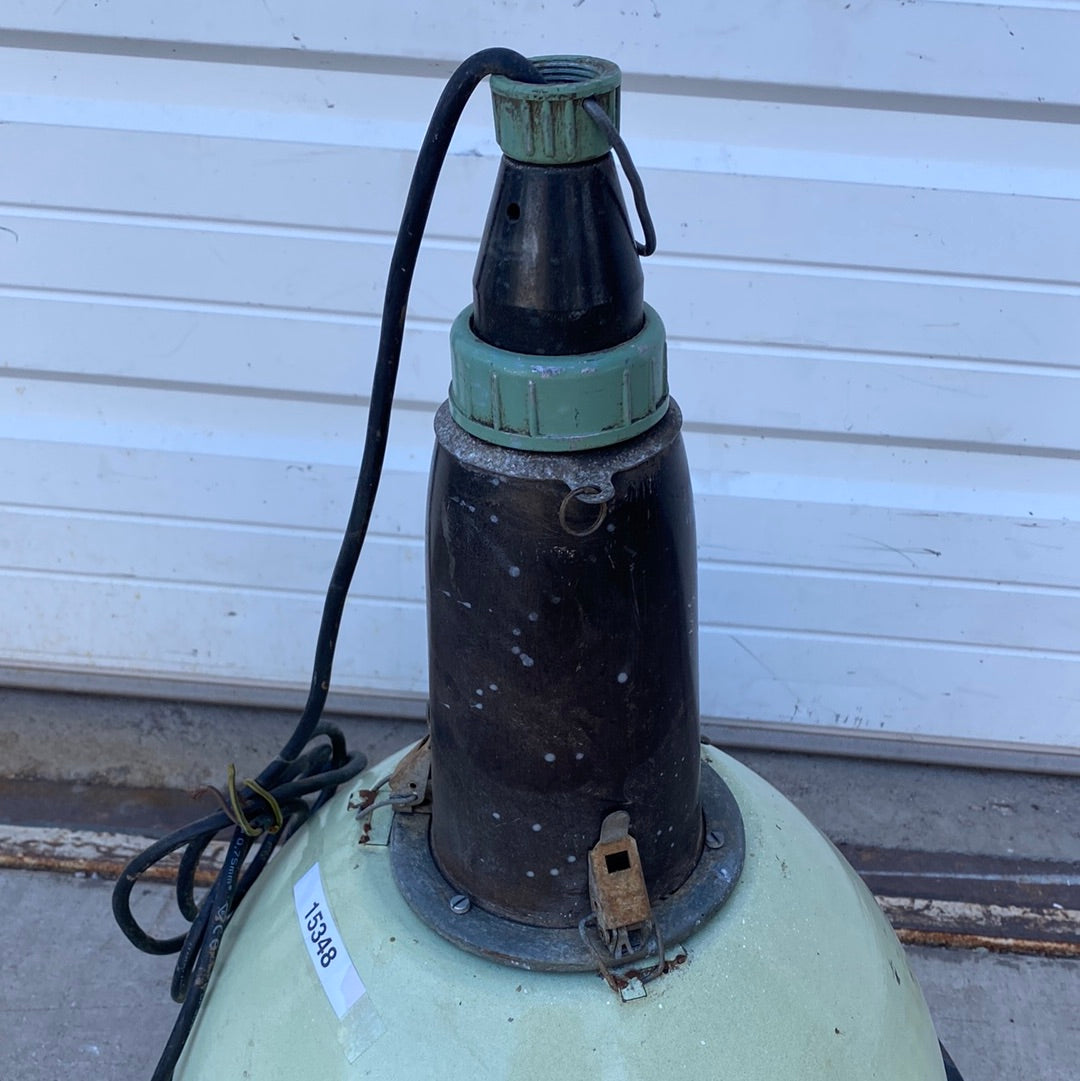 Green Enamel Industrial Pendant Light