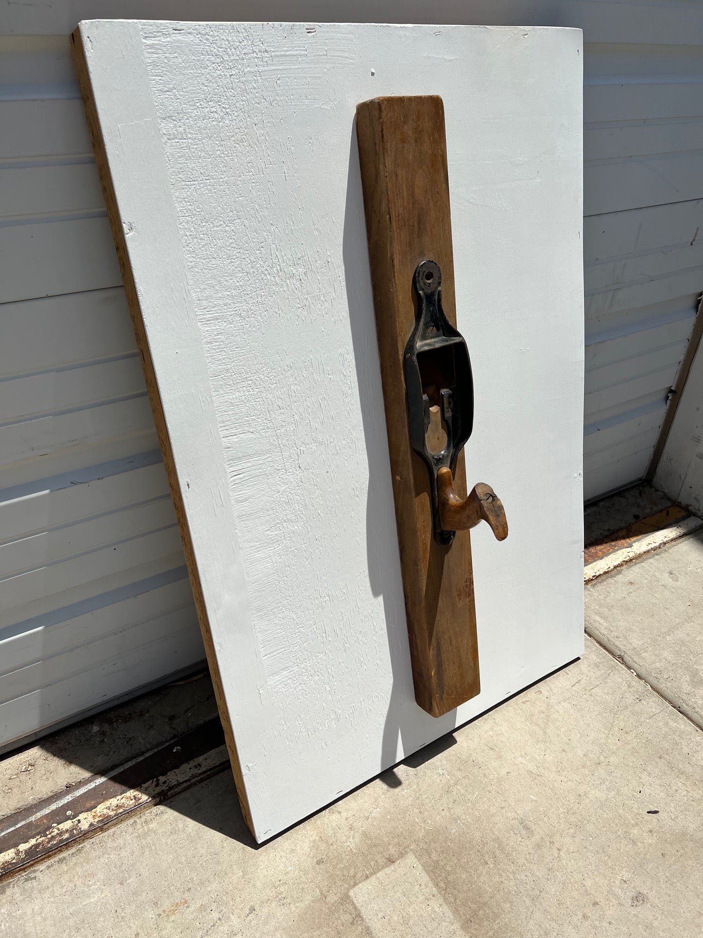 Decorative Repurposed Antique Handheld Wood Planing Tool