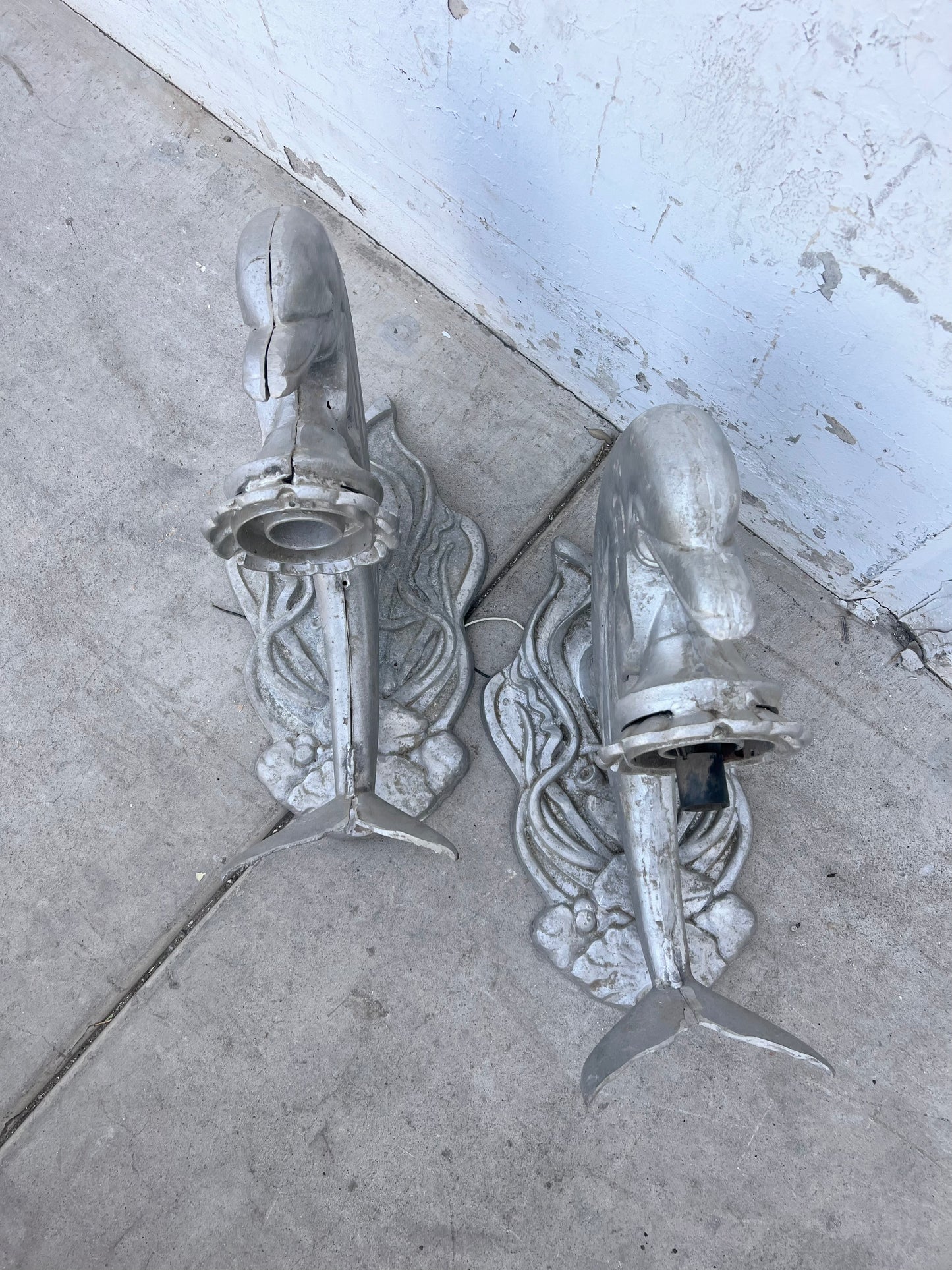 Aluminum Dolphins Sconces