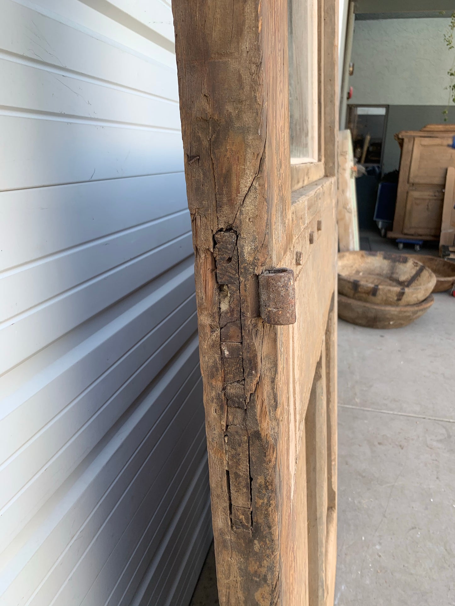 Pair of Wood Carved Antique Doors with Single Lite