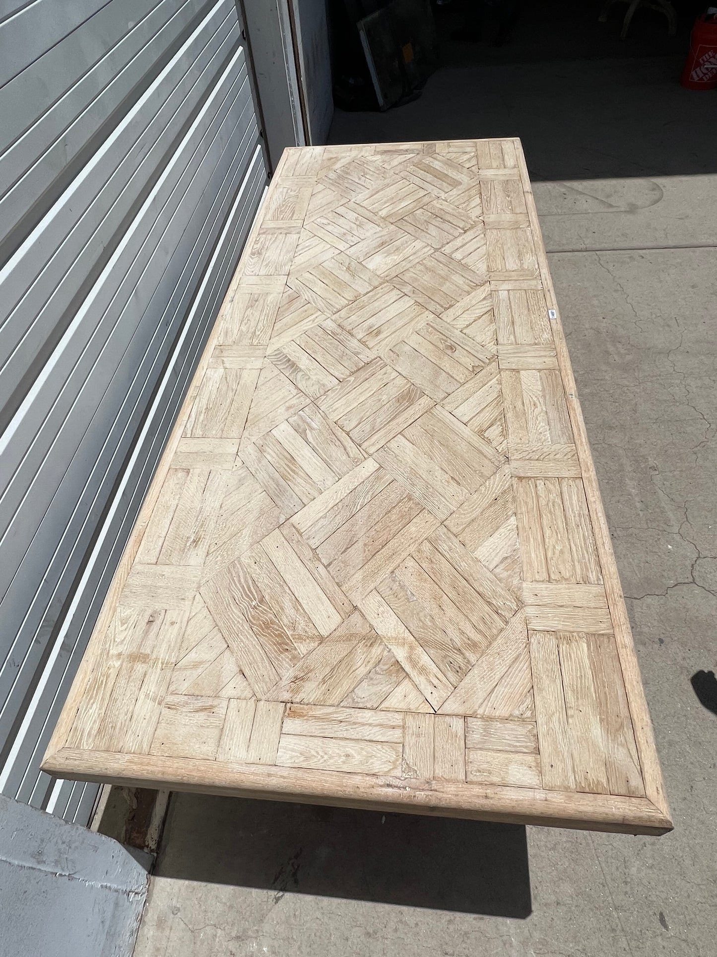 8 ft Washed Wood Dining Table Top