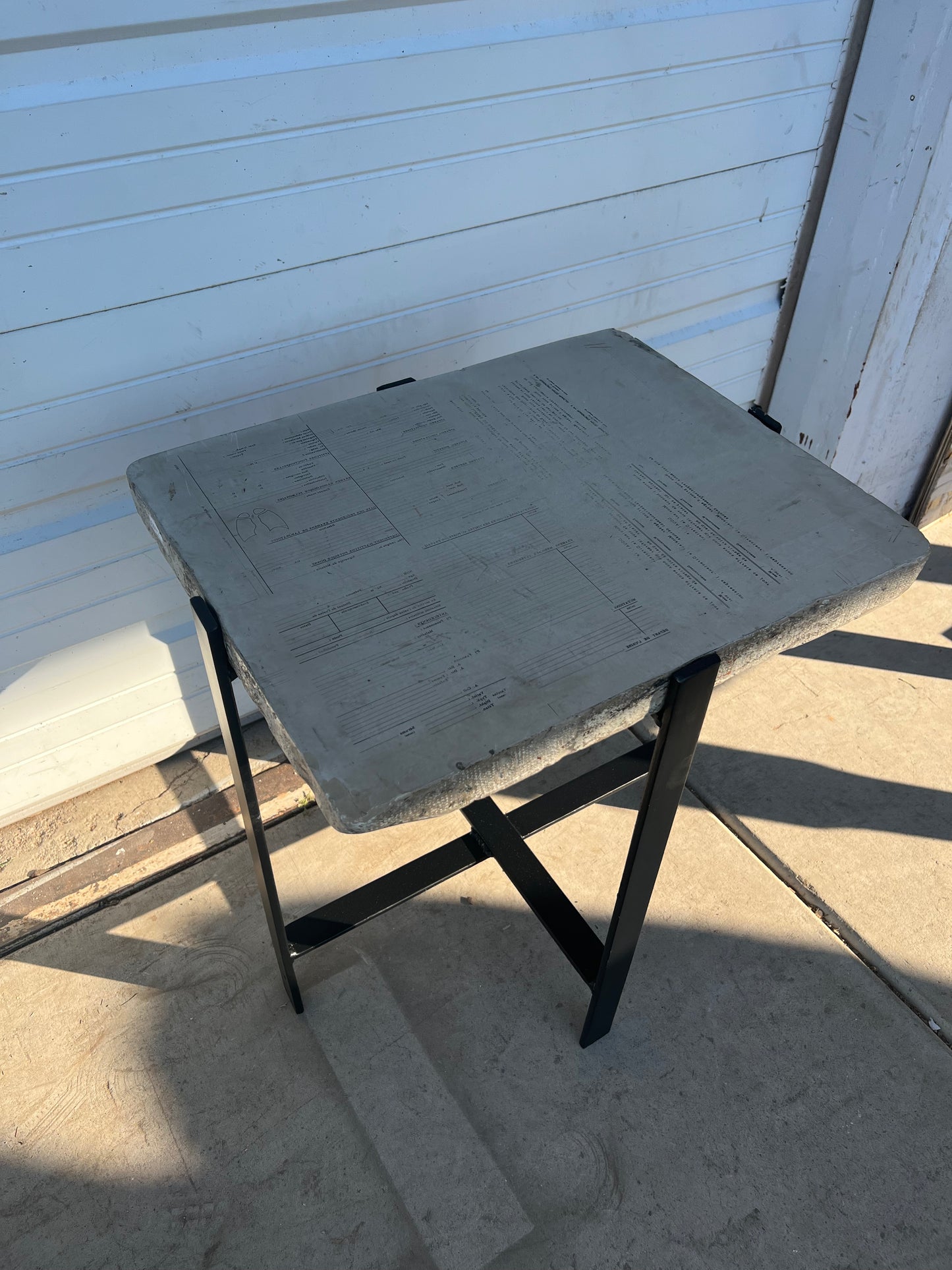 Large Lithography Stone Side Table