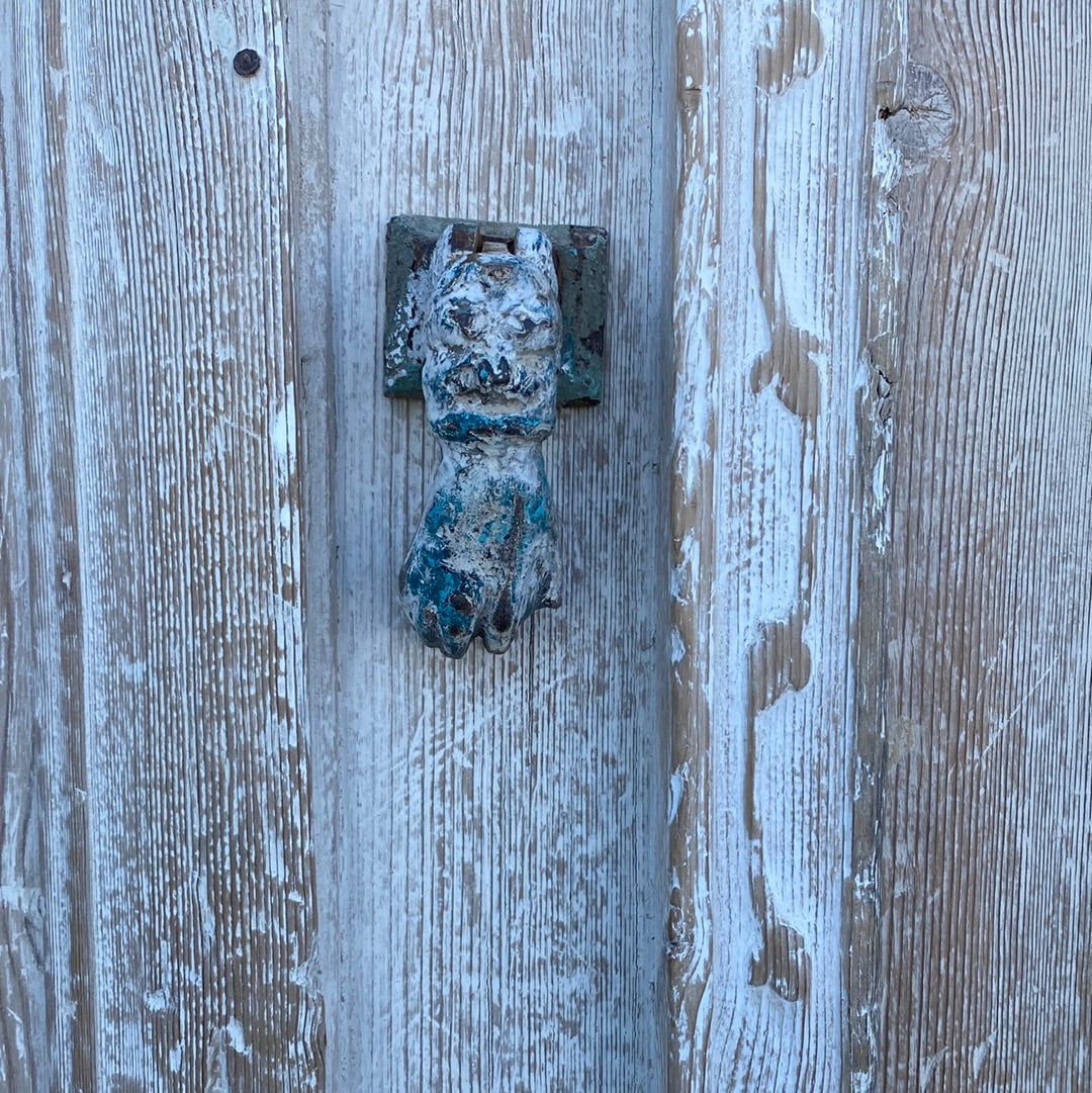 Pair of Wood Antique Carved Doors w/ Lites