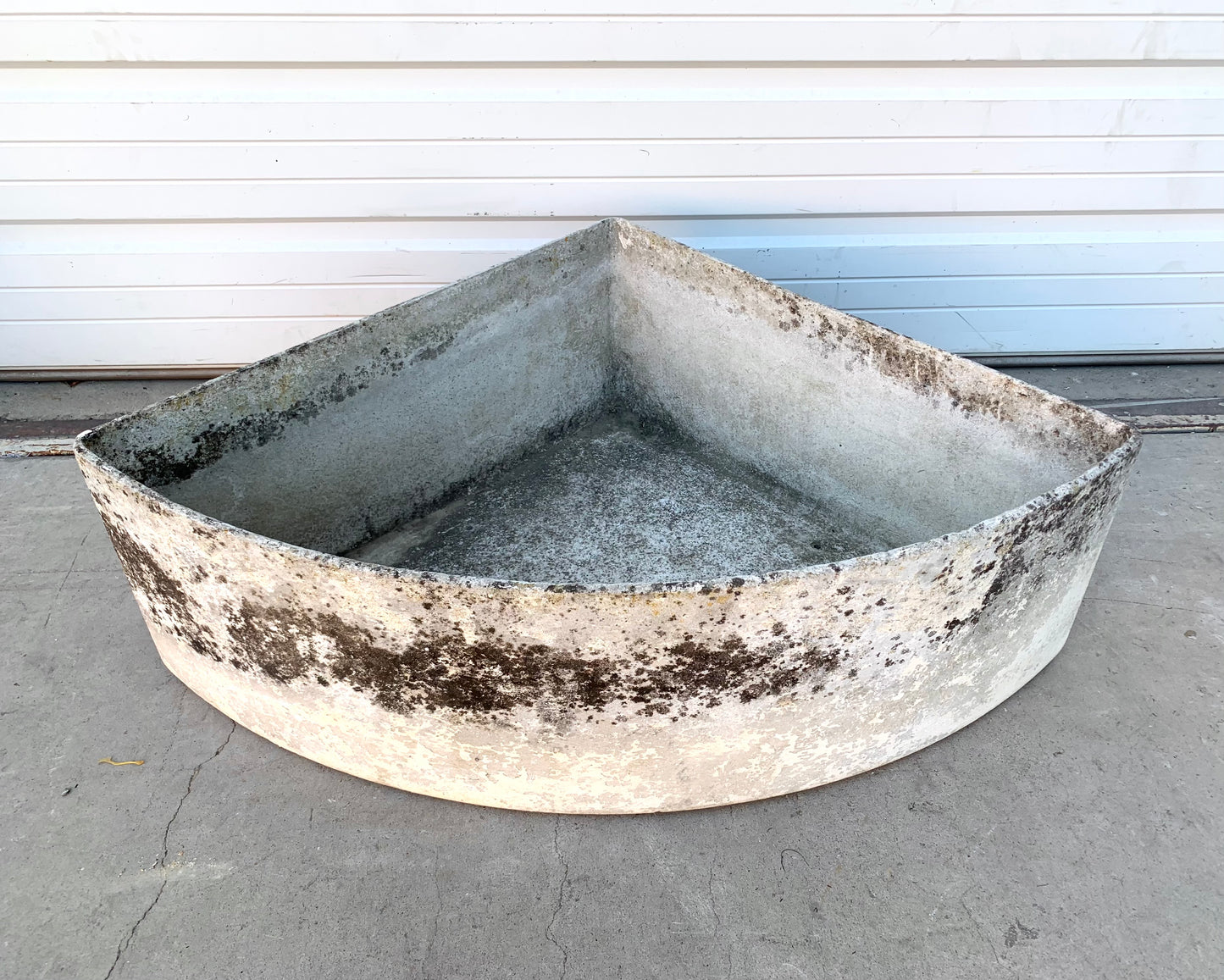 Unique Triangular Willy Guhl Concrete Planter