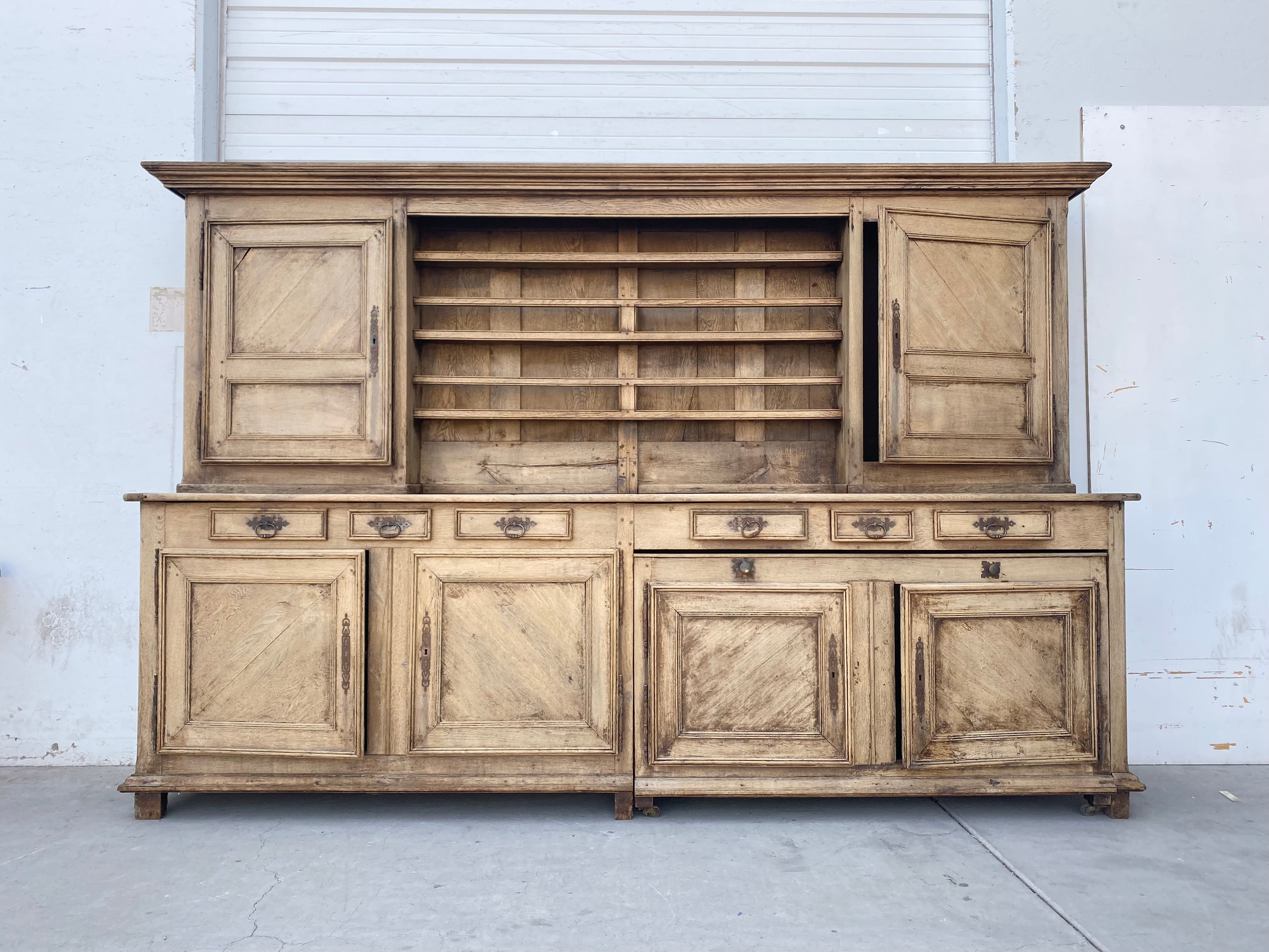 Bleached French Antique Hutch – Antiquities Warehouse Bleached French Antique Hutch – Antiquities Warehouse