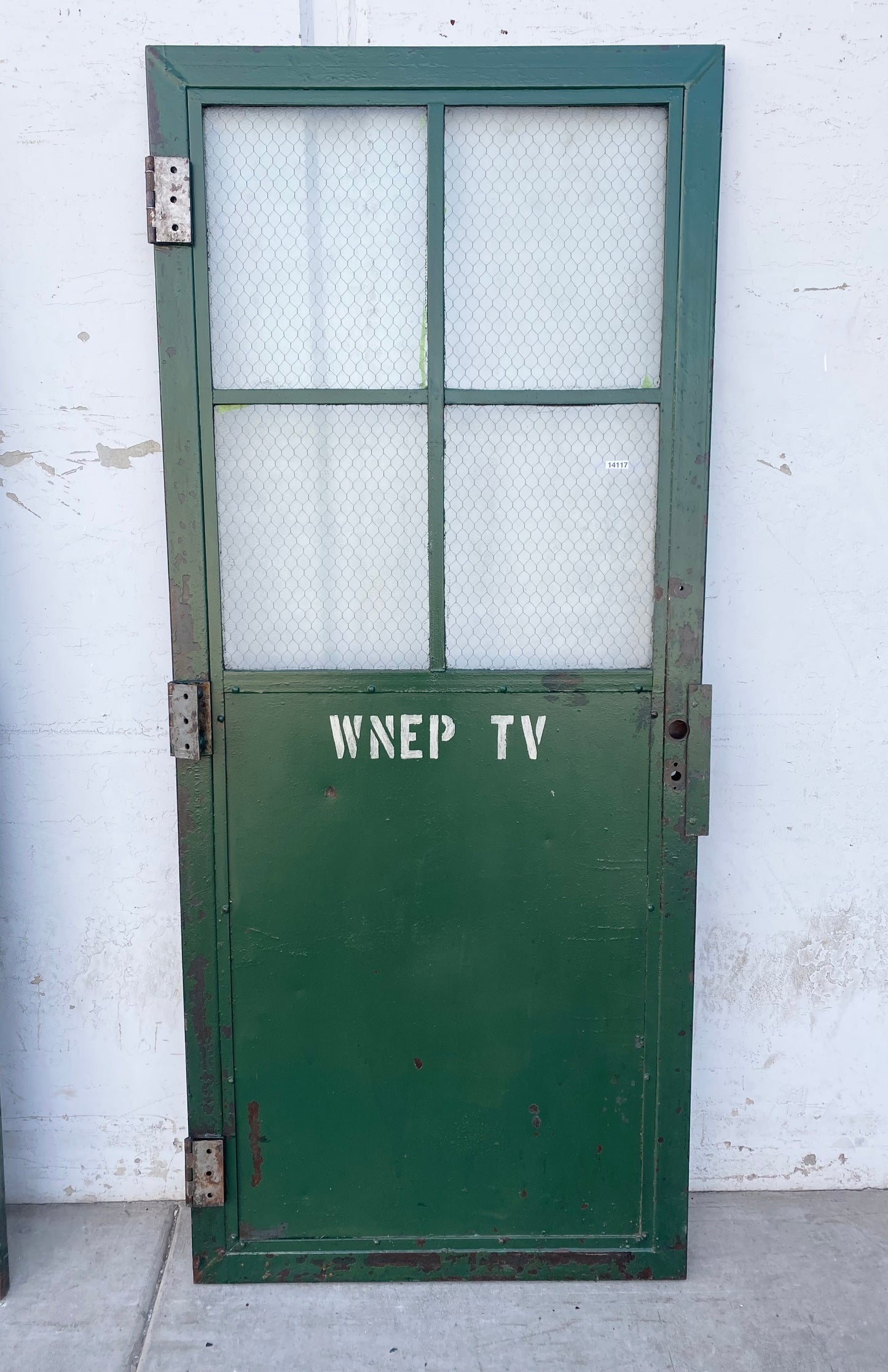 Single Metal Door with Chicken Wire Glass
