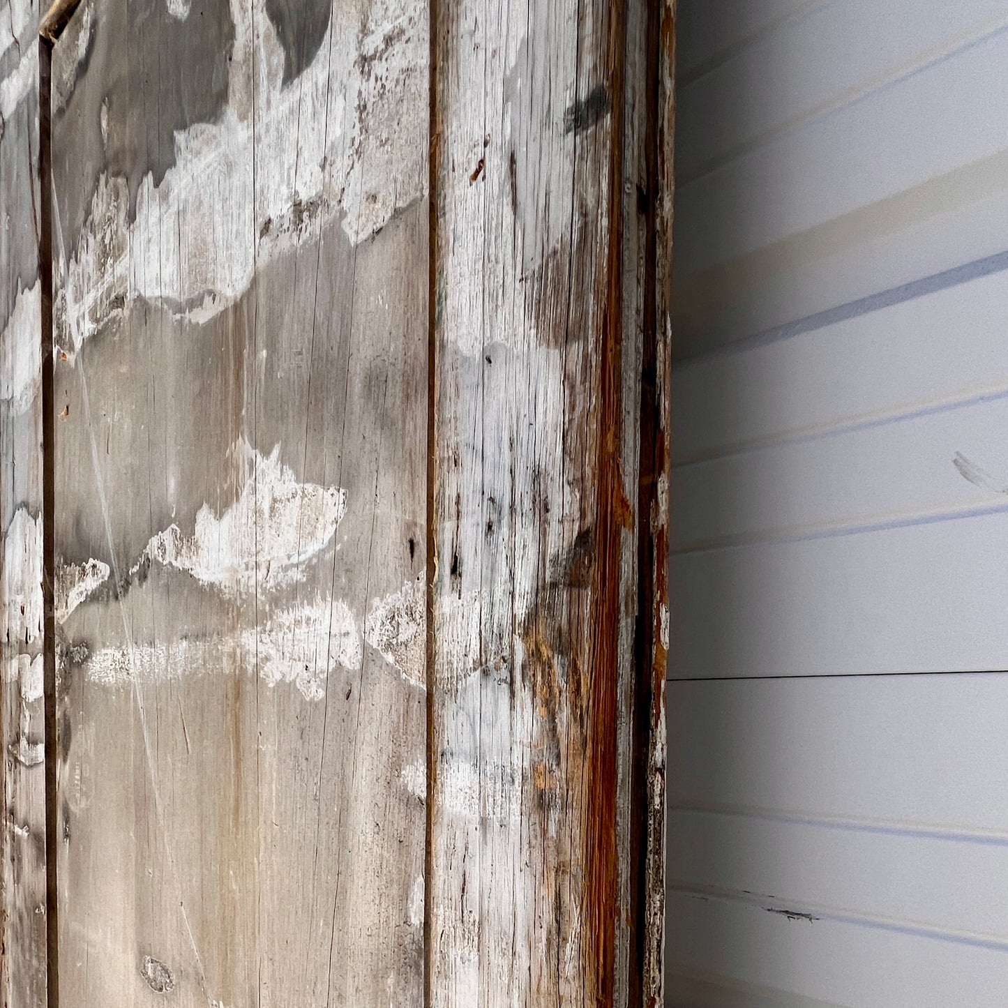 3 Panel Single White Antique Door