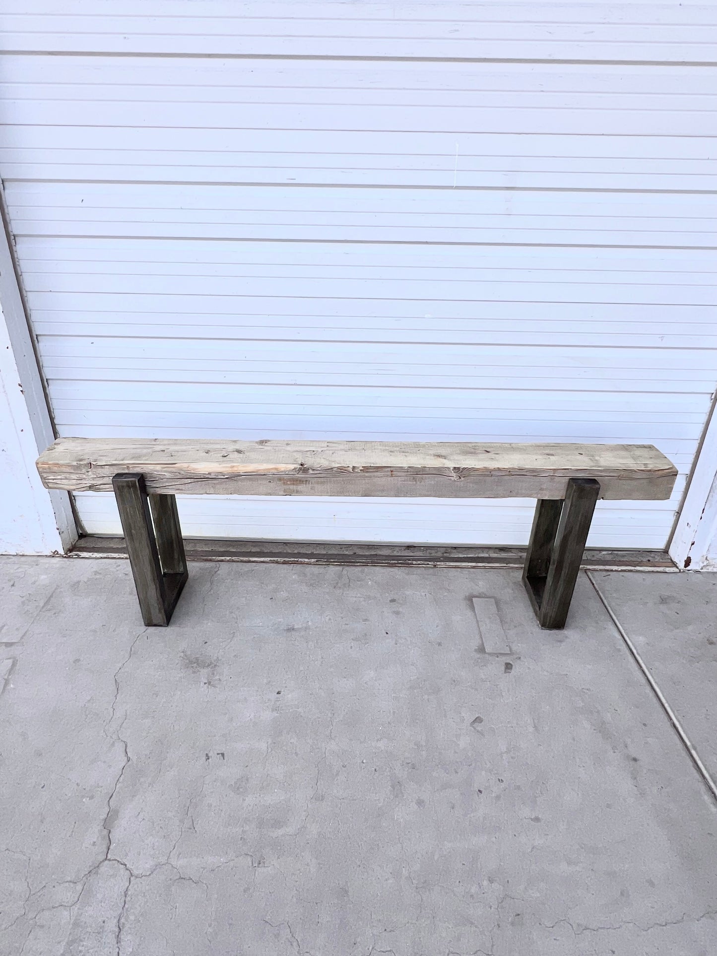 Repurposed Barn Beam Console Table