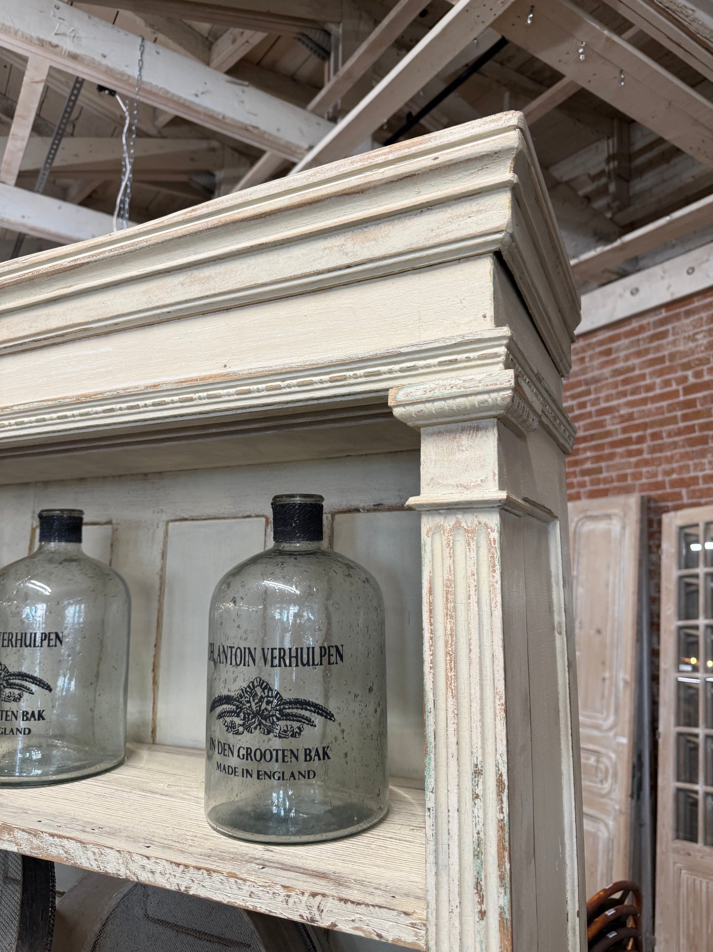 Painted 2-Piece Store Display Cabinet