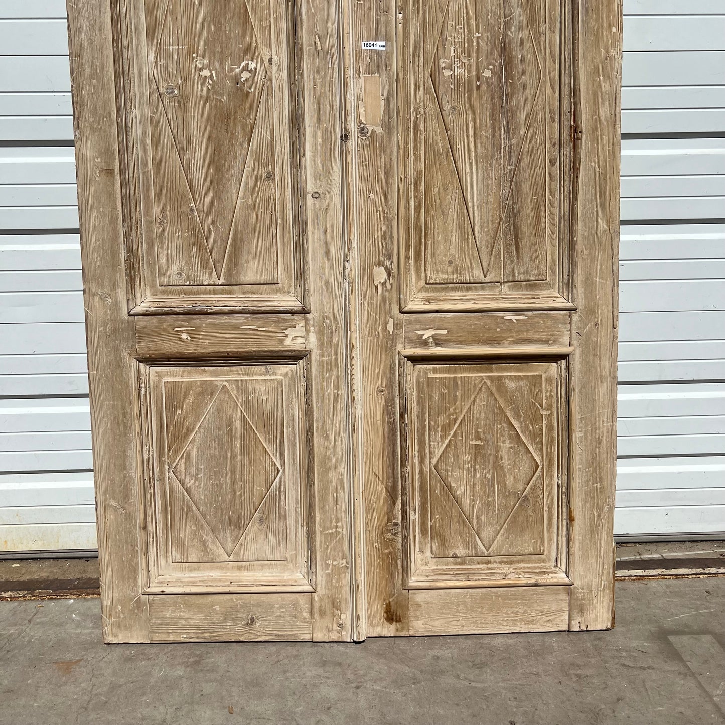 Pair of Washed Wood Panel Doors