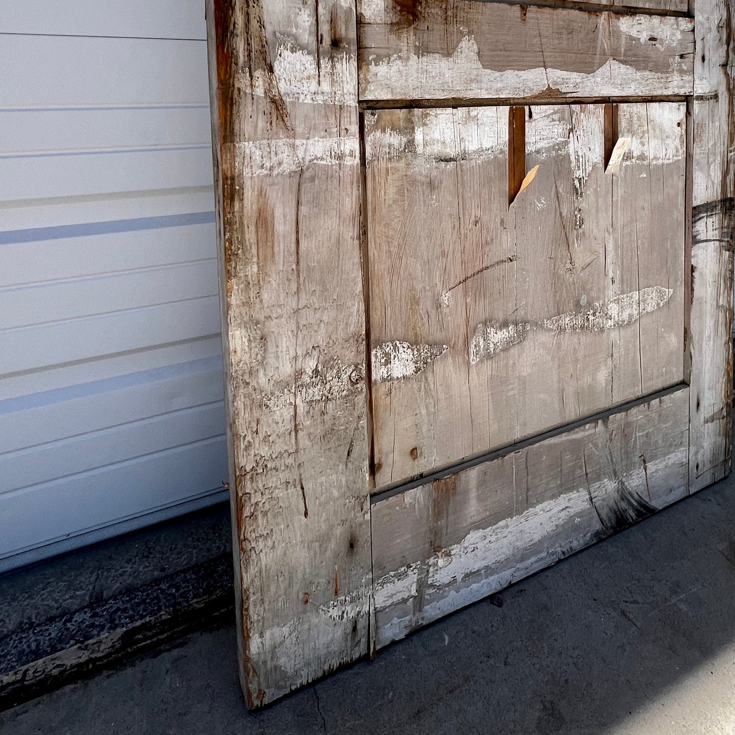 3 Panel Single White Antique Door