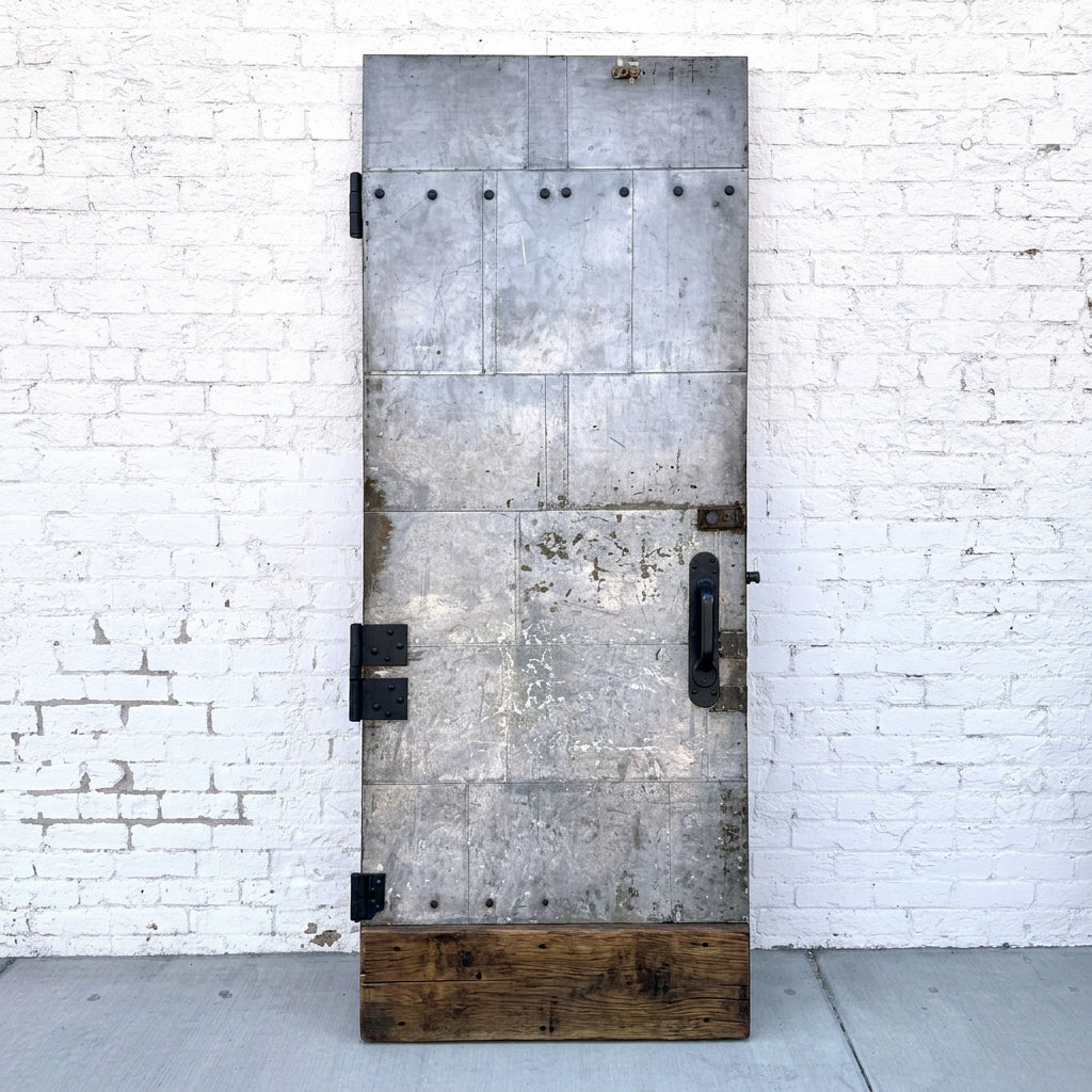 Vintage Industrial Metal Fire Door