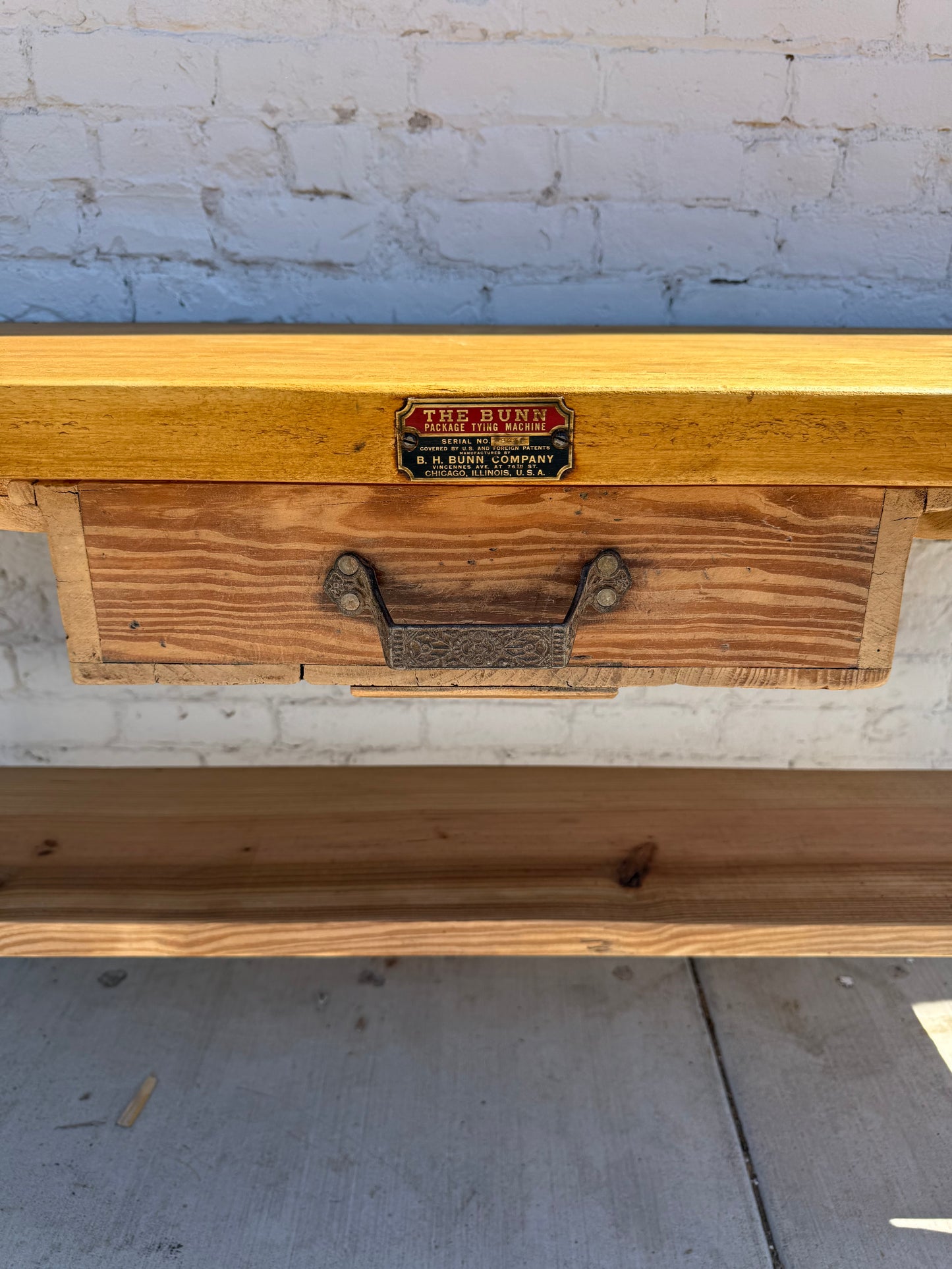 Industrial Iron Leg Work Table
