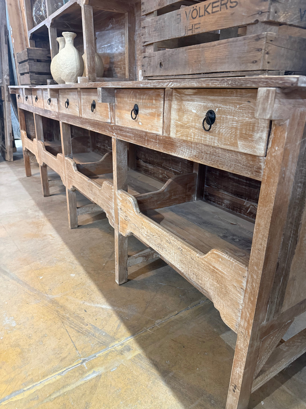 General Store Two Piece Display Cabinet