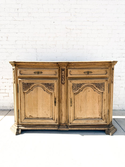 Early French Bleached Oak Cabinet
