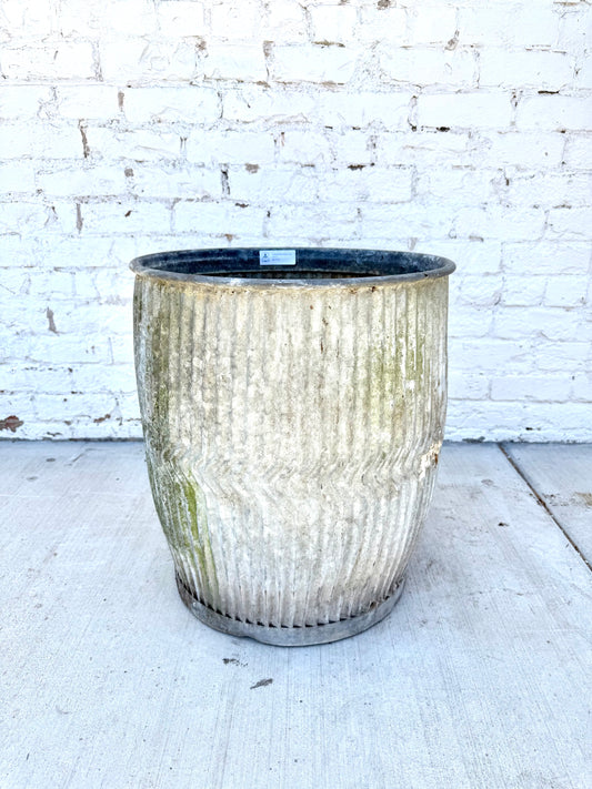 Antique Galvanized Garden Dolly Tub