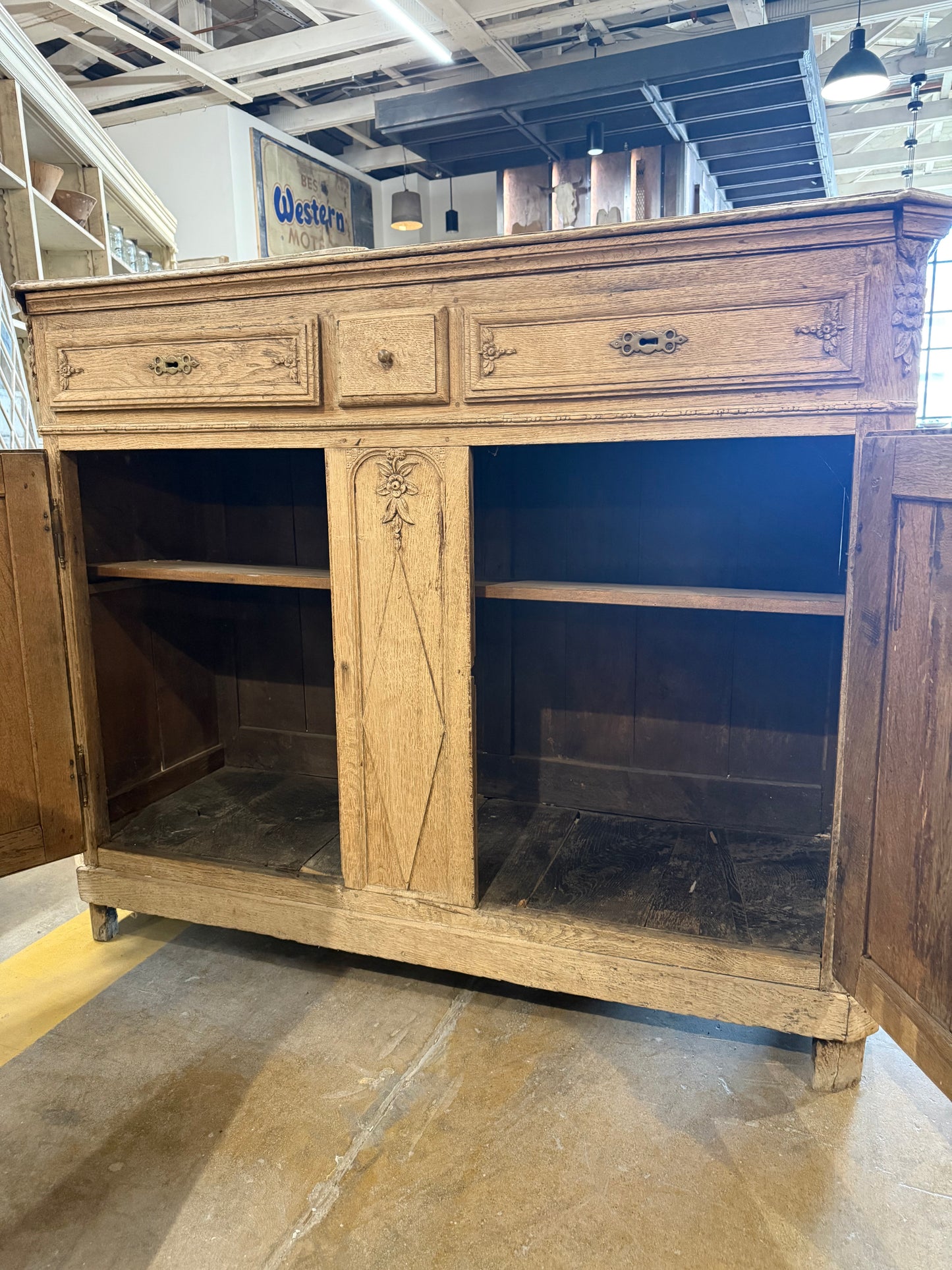 French Bleached Oak Sideboard