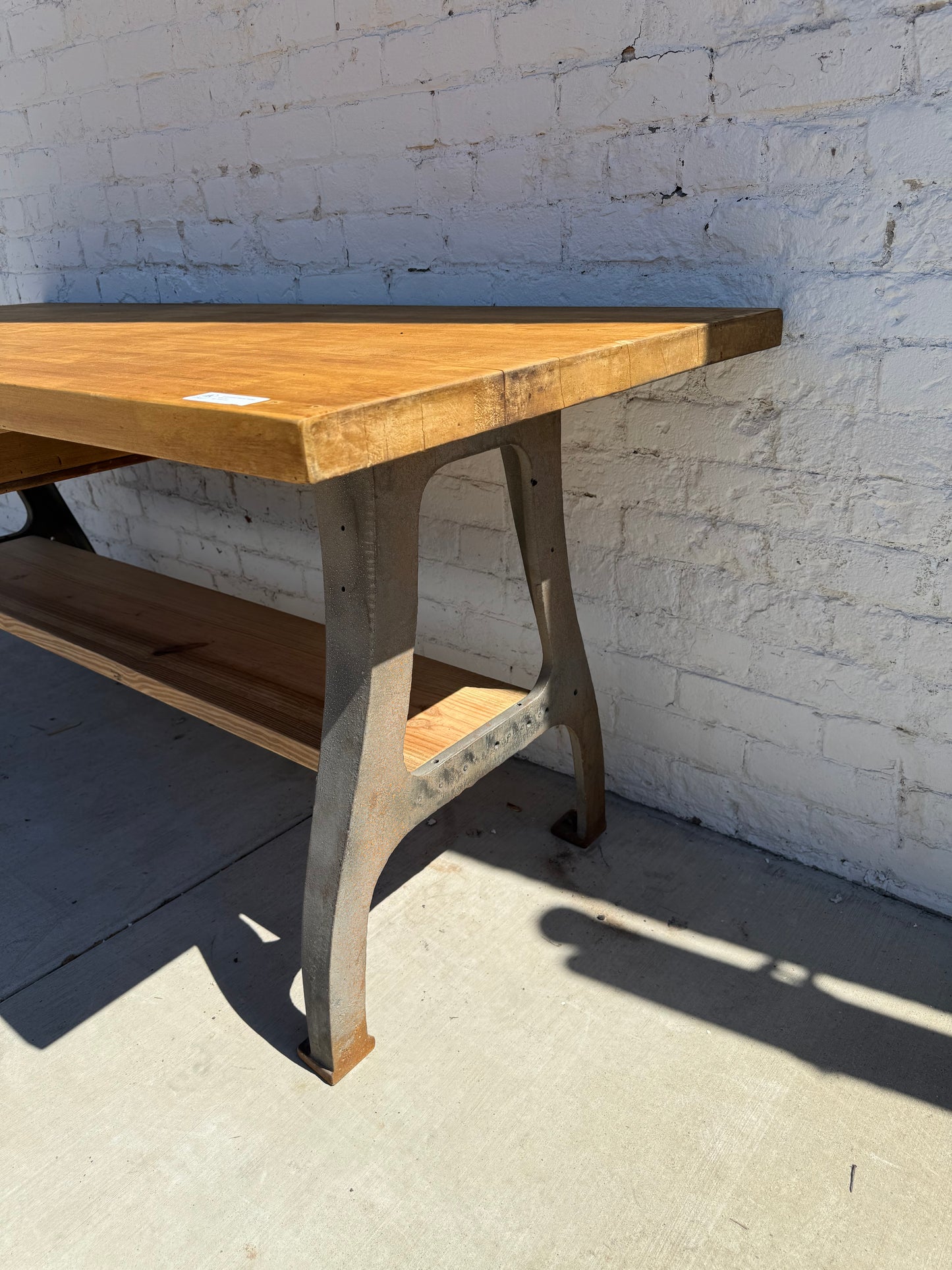 Industrial Iron Leg Work Table