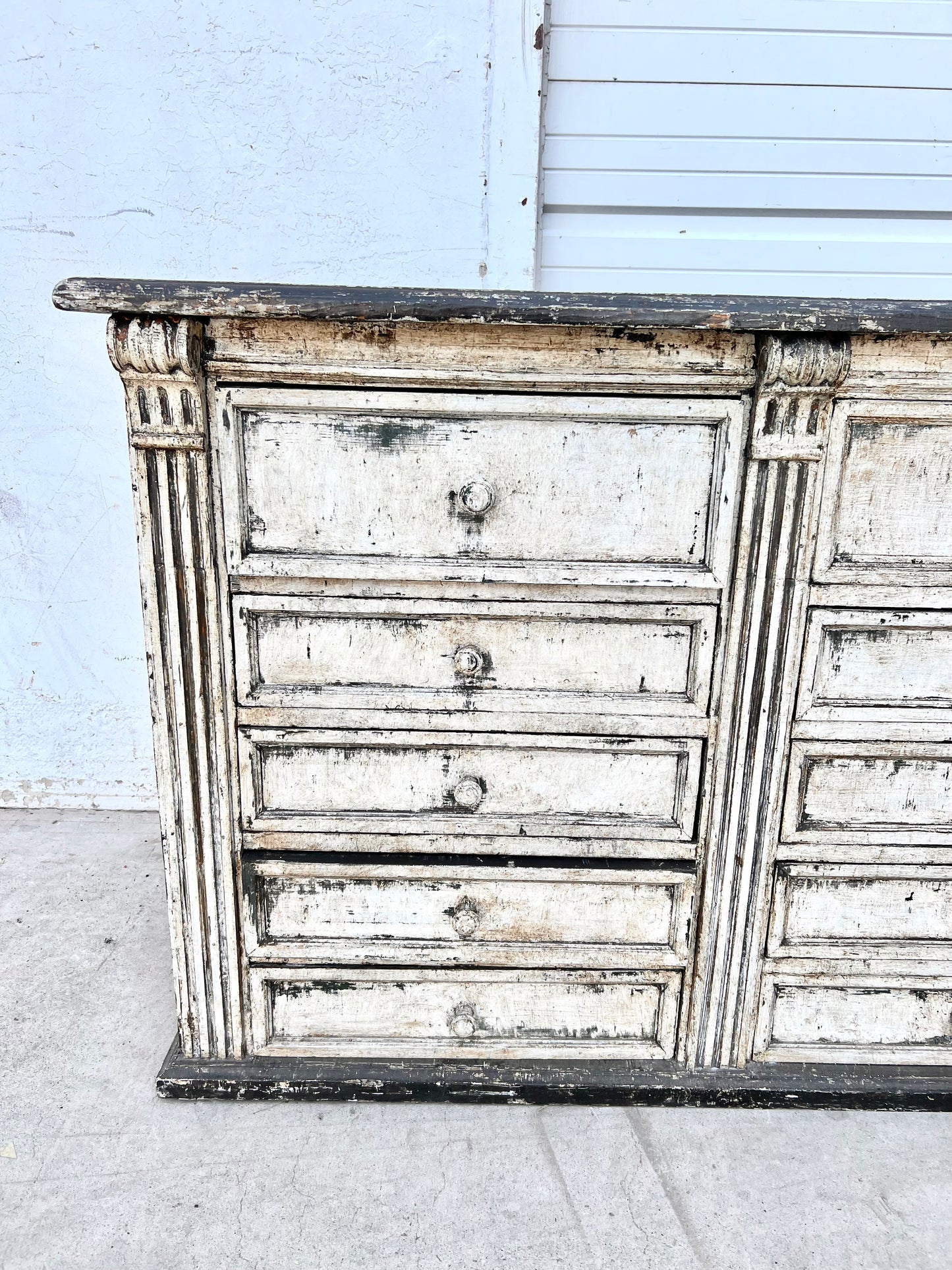 19th C. French 30 Drawer Apothecary Counter