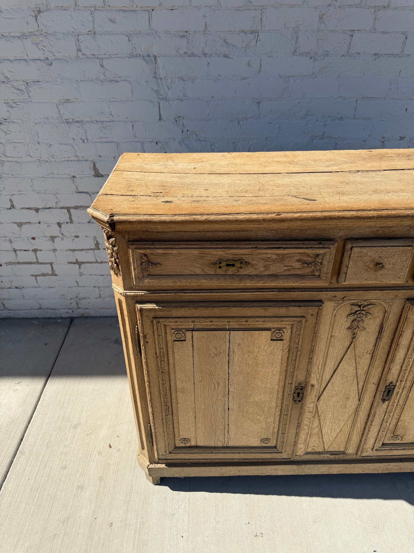 French Bleached Oak Sideboard
