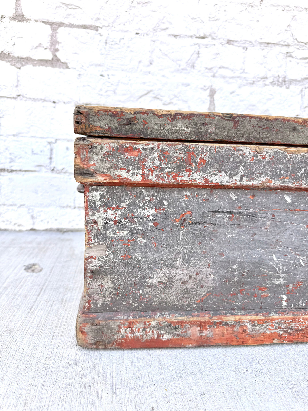 Wooden Painted Tool Chest