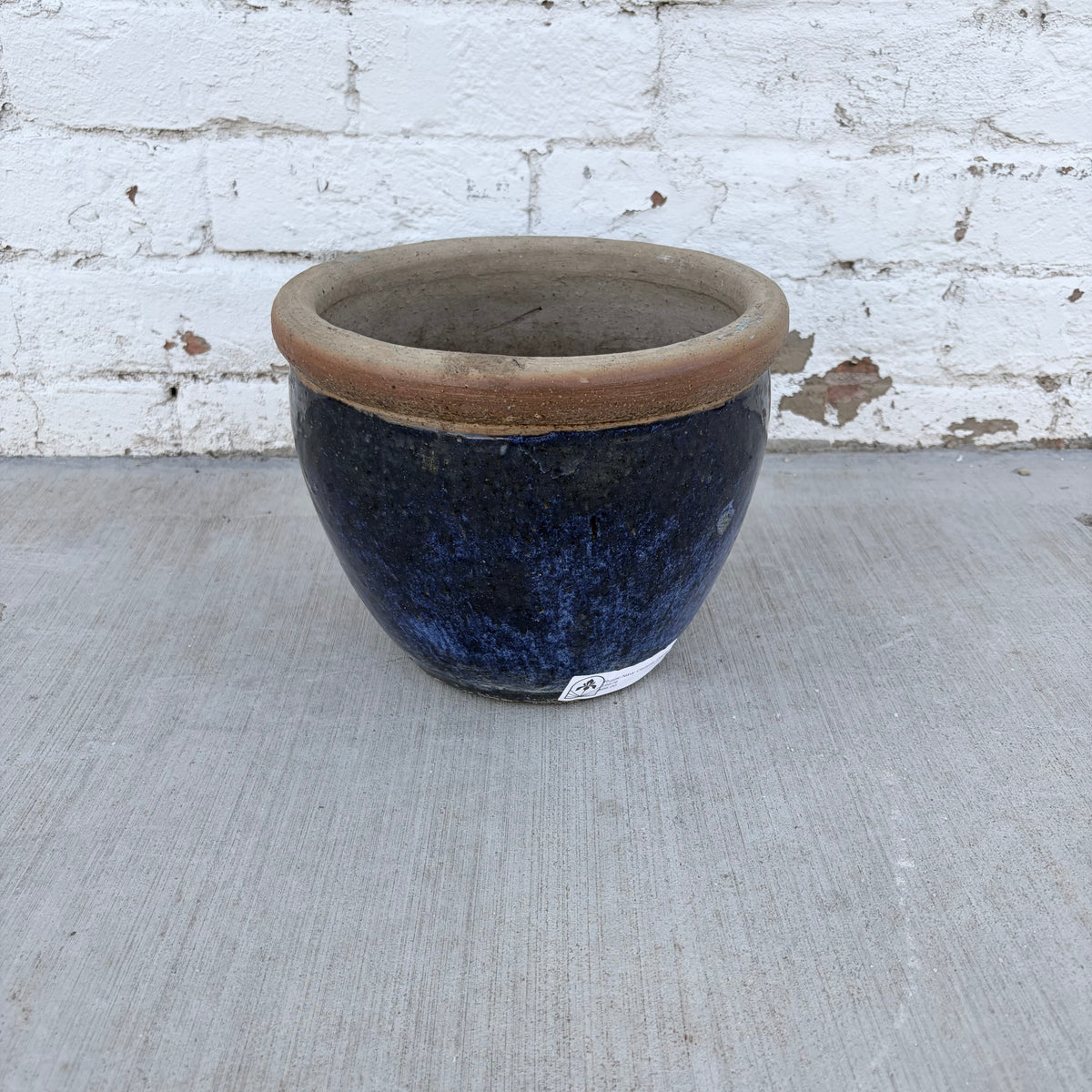 Rustic Navy Ceramic Planter