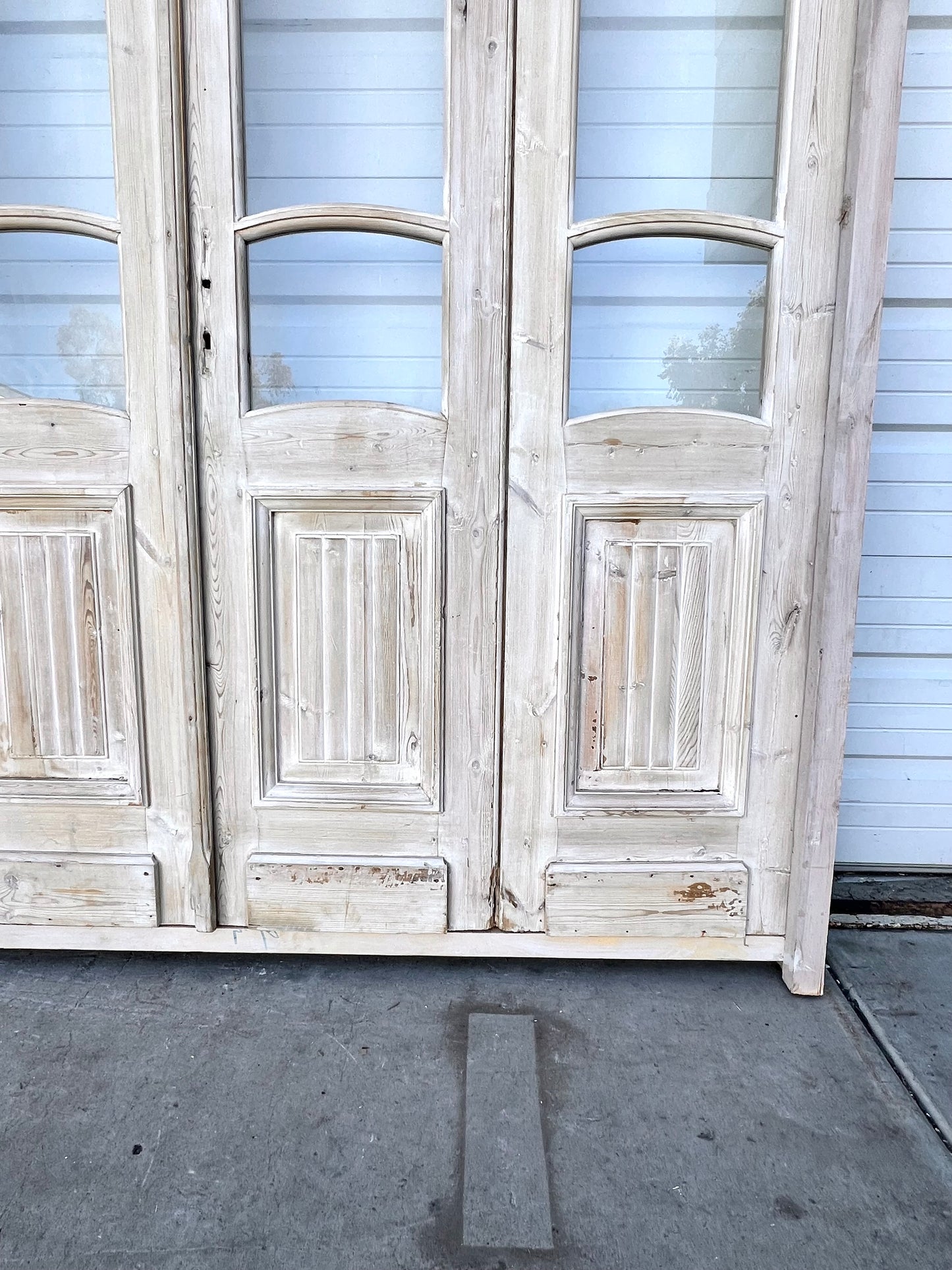 Set of Painted Doors with Transom