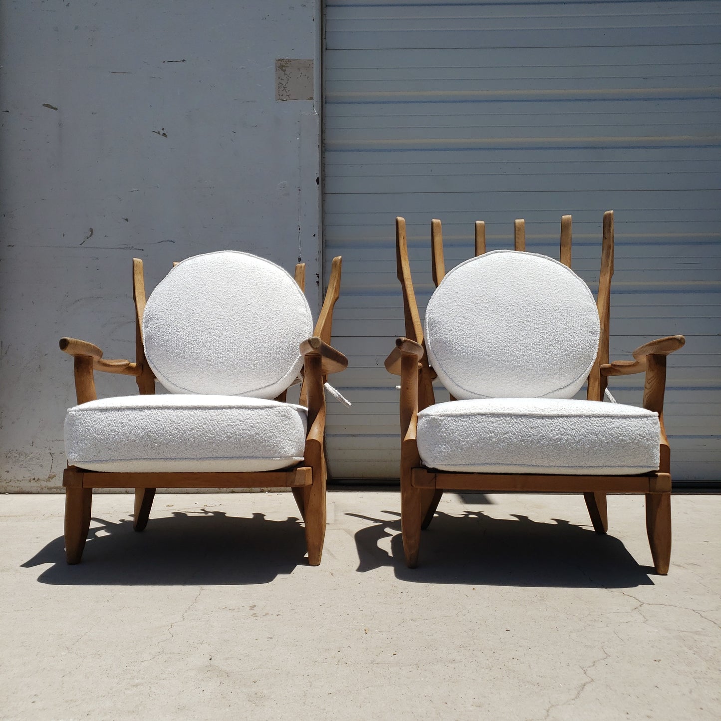 Pair of Guillerme Et Chambron Romeo and Juliet Chairs