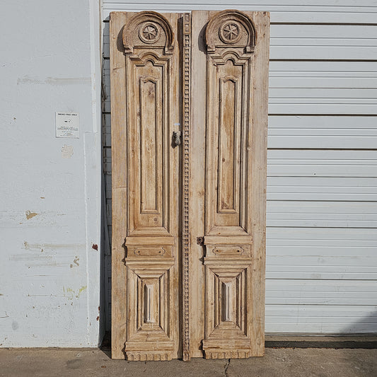 Pair of Carved Wood Panel Doors