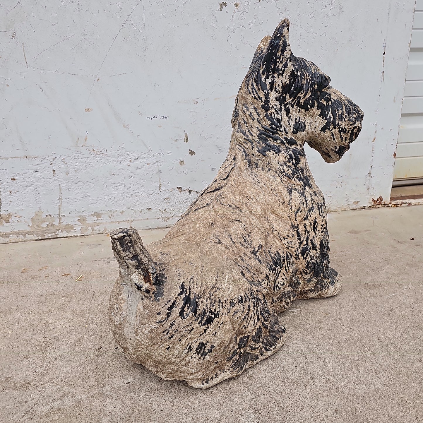 Concrete Seated Scottie Dog Statue