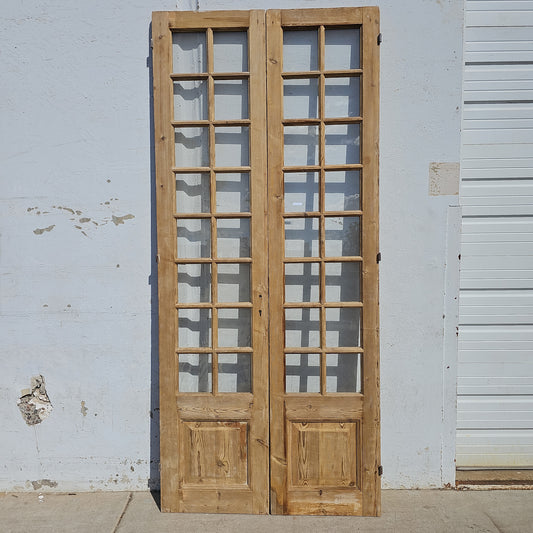 Pair of Wood French Doors w/32 Glass Lites