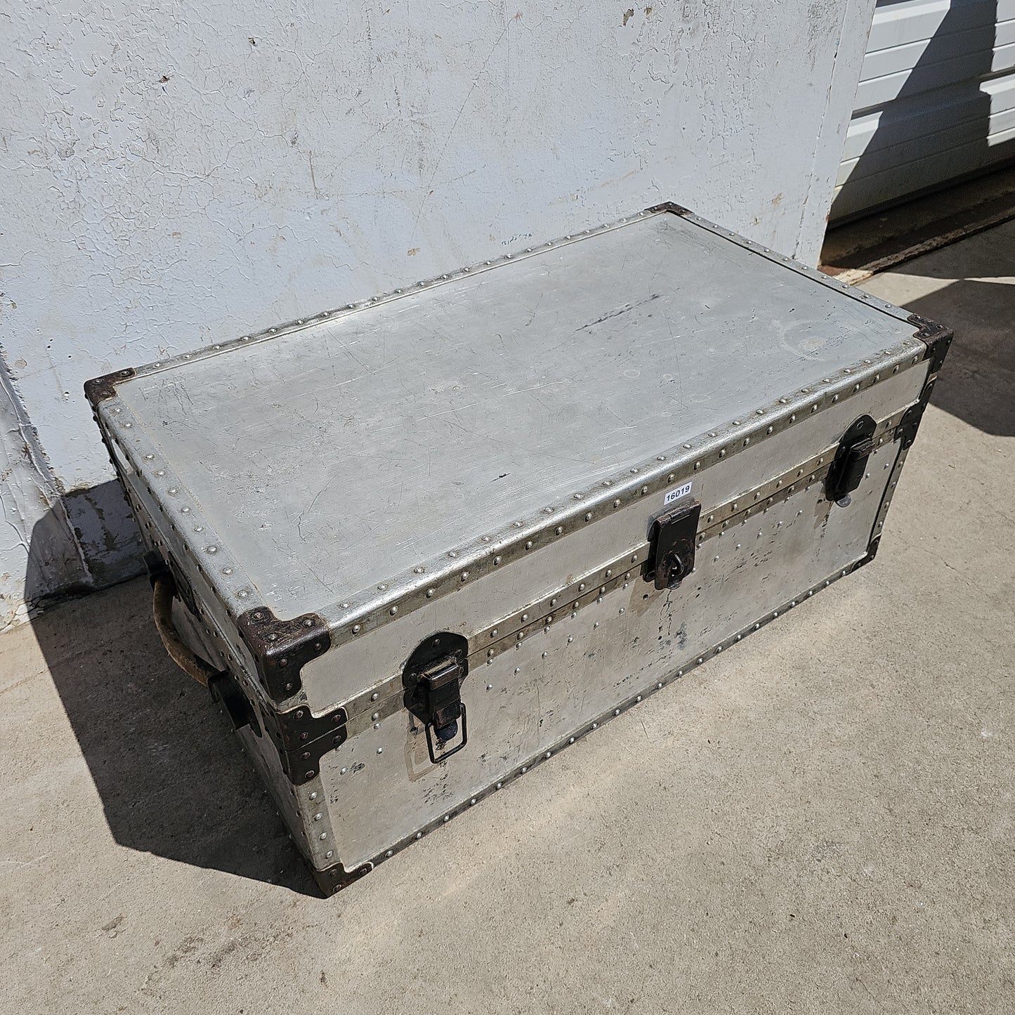 Vintage Aluminum Metal Trunk