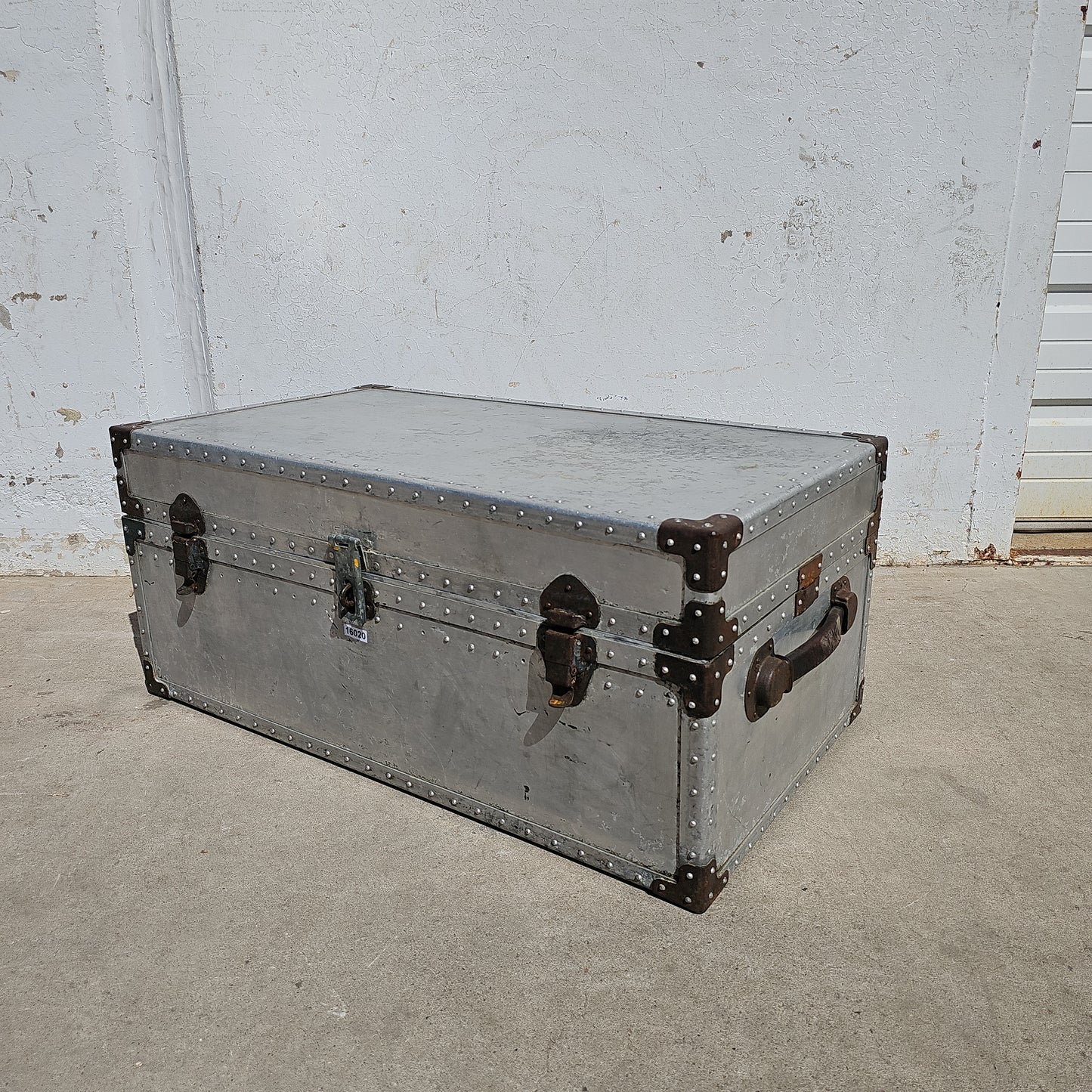 Vintage Aluminum Metal Trunk