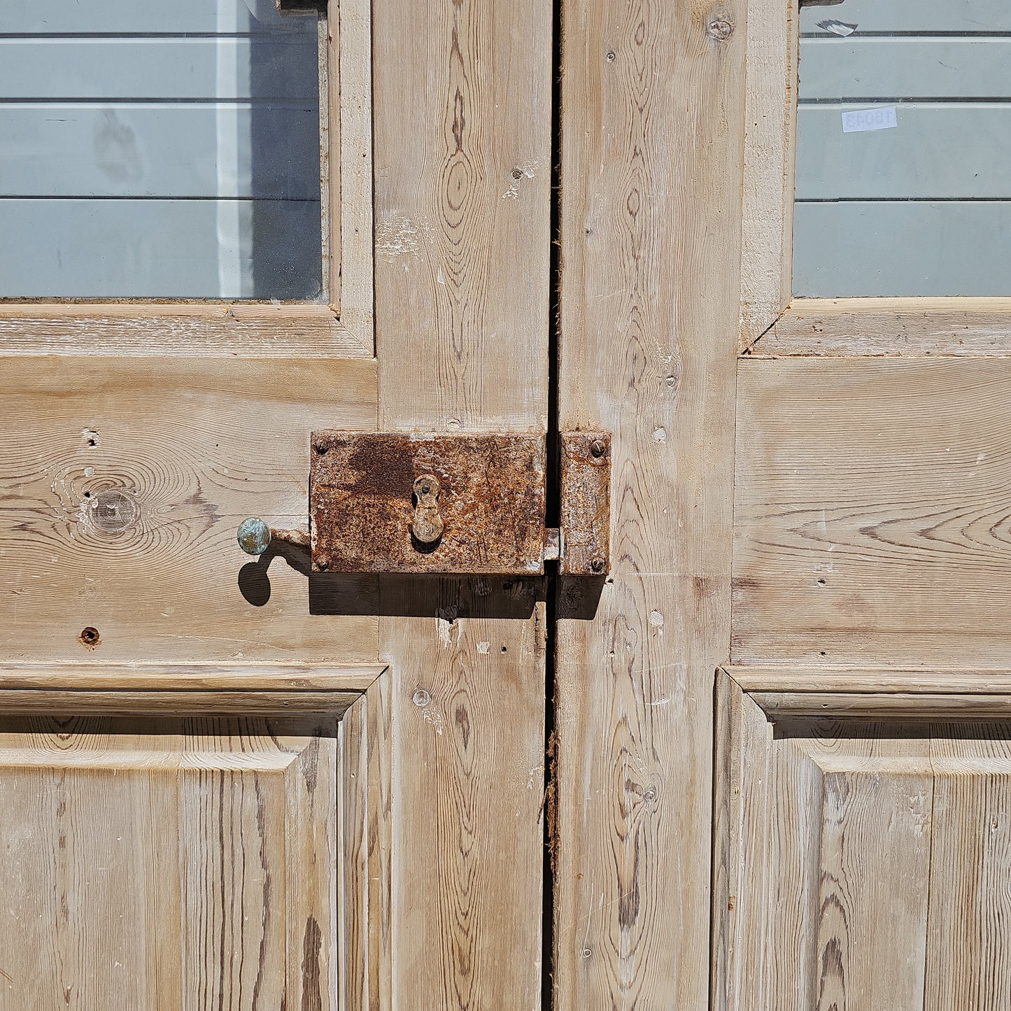 Pair of Carved Wood Entrance Doors w/2 Single Lites