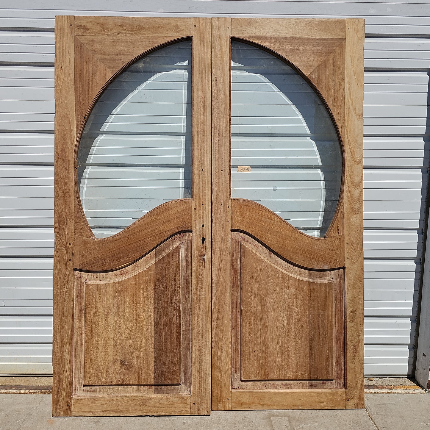 Pair of Wood Entrance Doors w/2 Single Lites