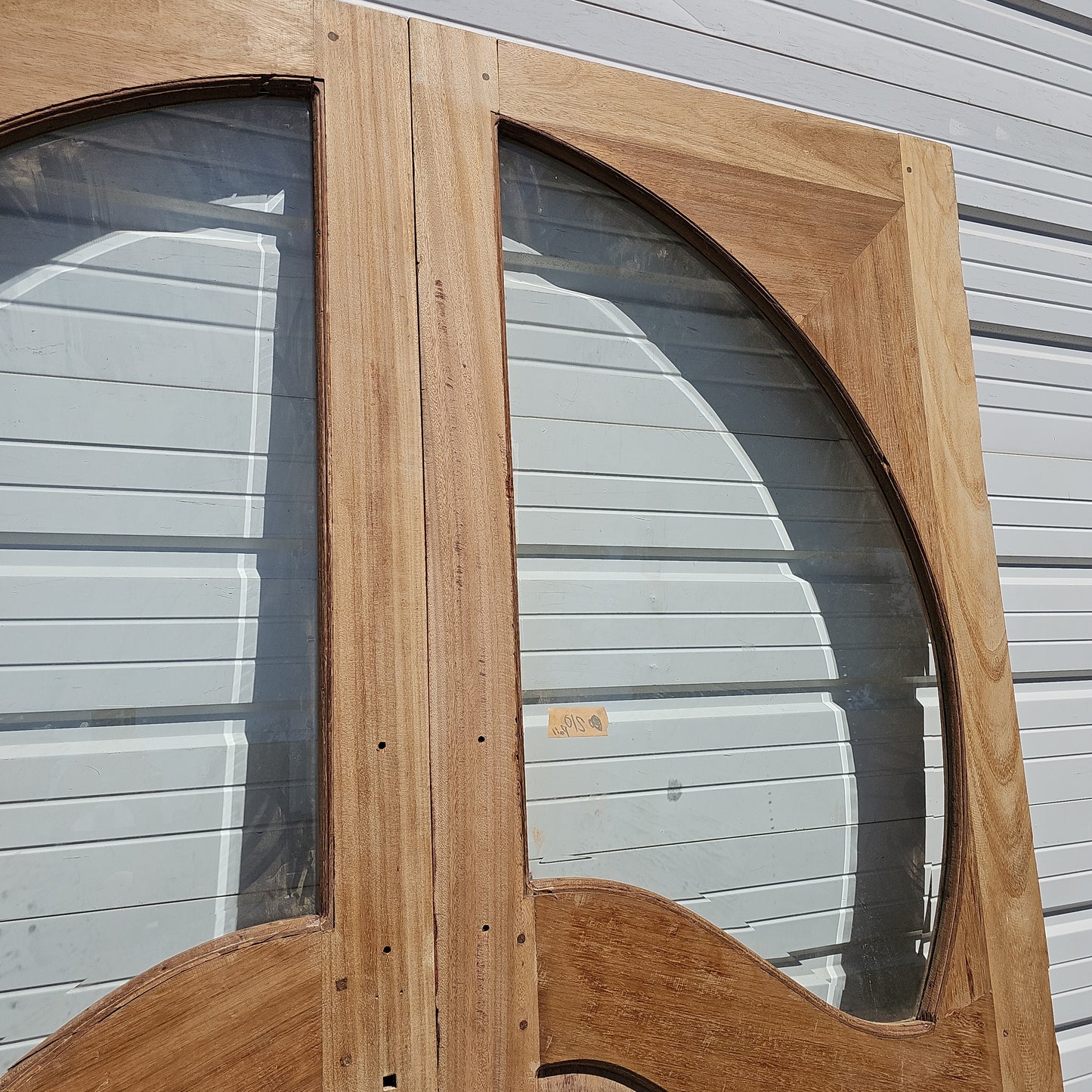 Pair of Wood Entrance Doors w/2 Single Lites