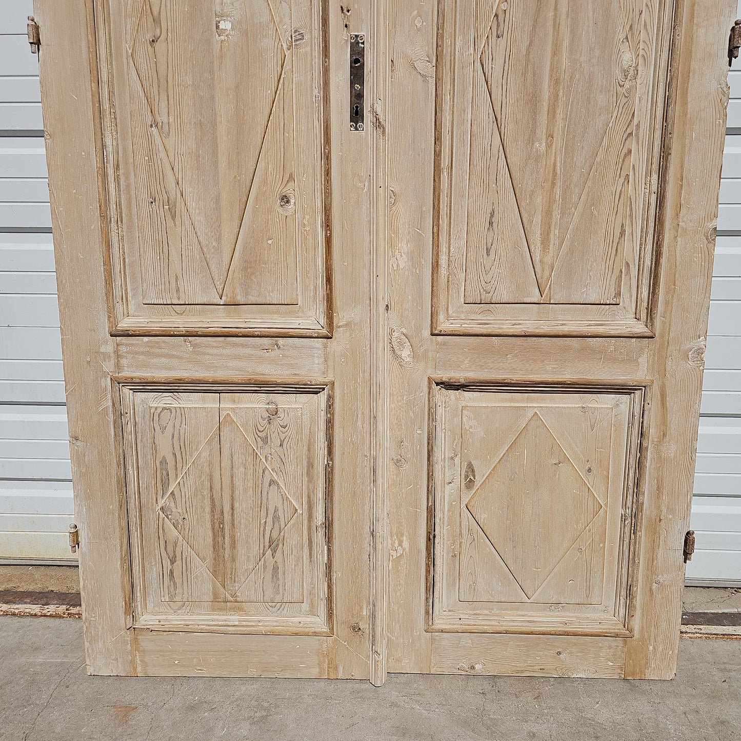 Pair of Washed Wood Panel Doors