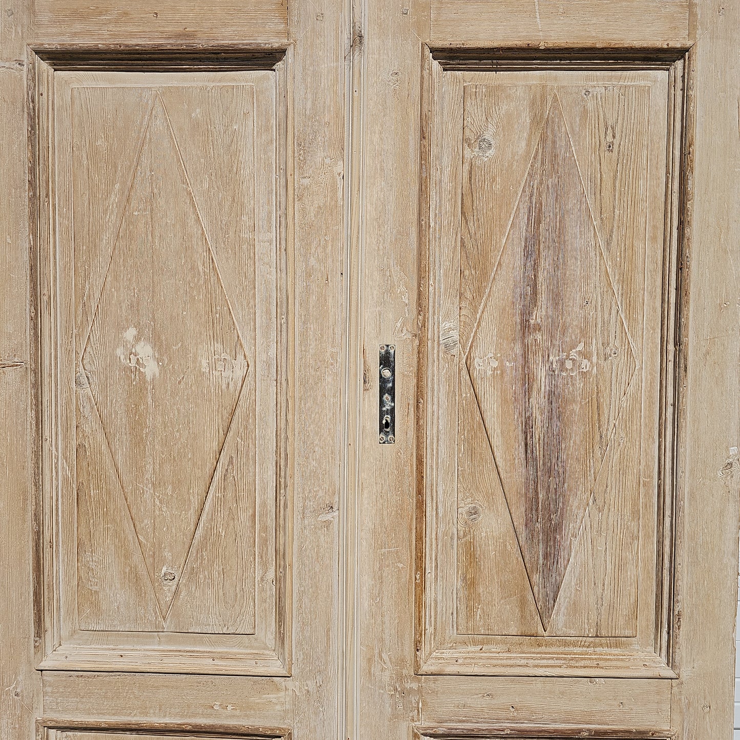 Pair of Washed Wood Panel Doors