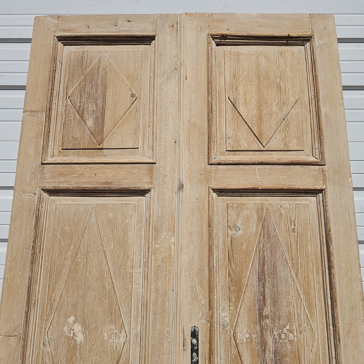 Pair of Washed Wood Panel Doors