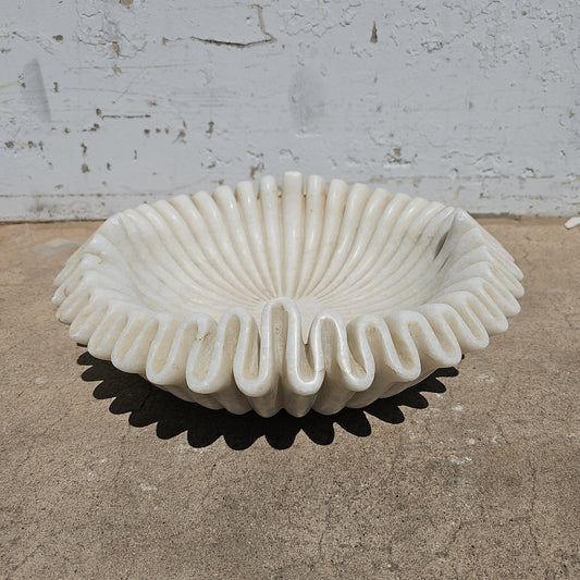 Medium Marble Ruffle Bowl